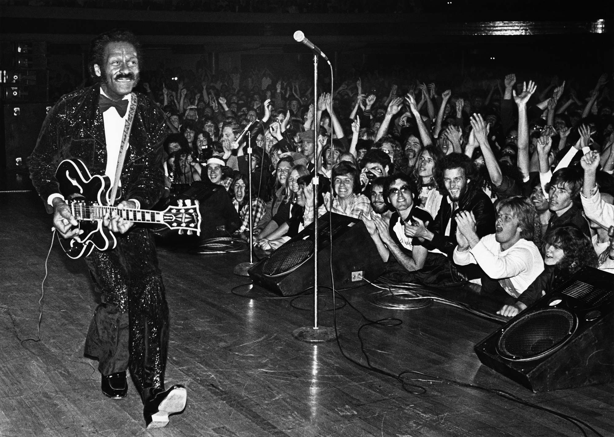 Chuck Berry performs at the Palladium in Hollywood, Calif. in 1980.