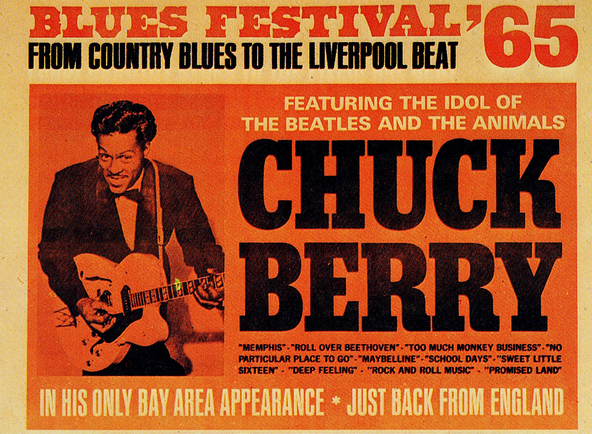 A Chuck Berry concert poster from 1965.