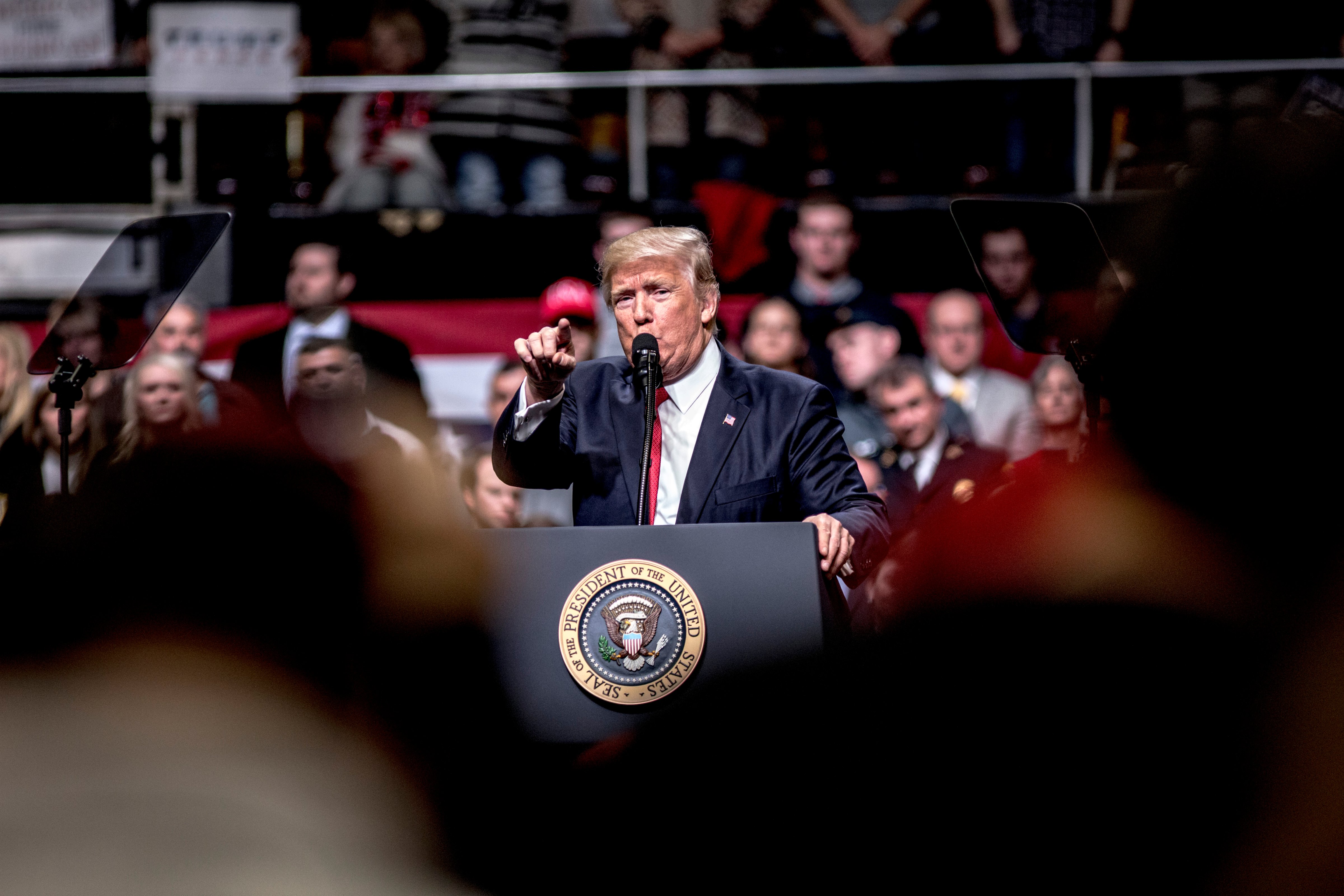 President Donald Trump speaks at a rally on March 15, 2017 in Nashville, Tennessee. (Andrea Morales/Getty Images)