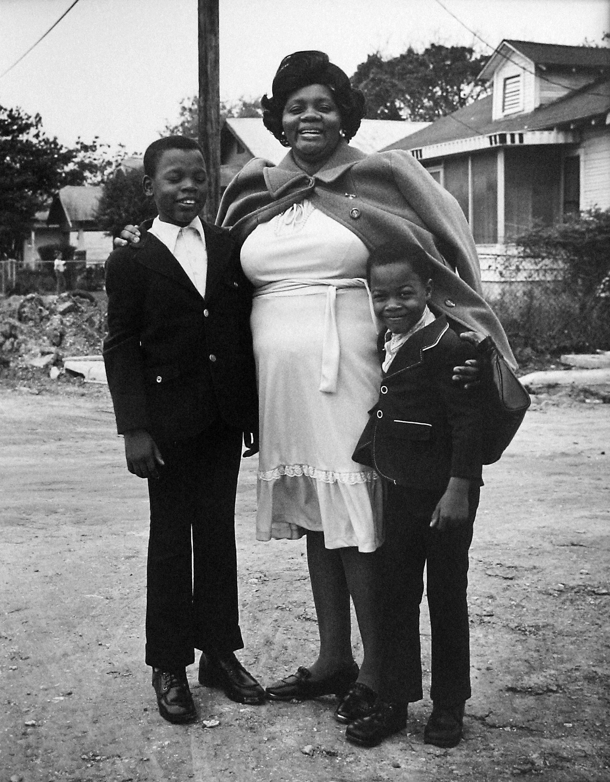 Mother with Sons, 3rd Ward, Houston, TX, 1973