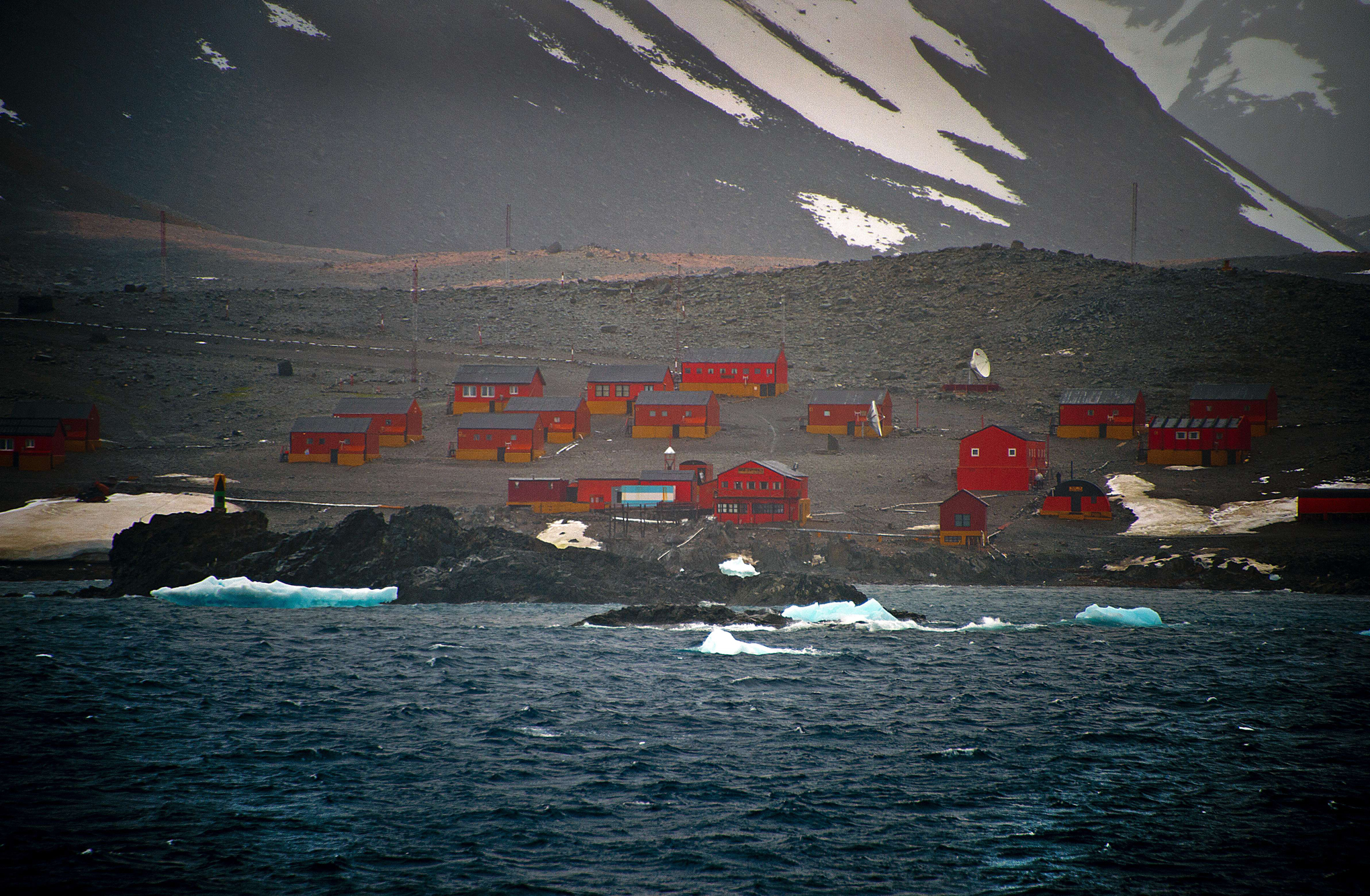 View of the Argentinian Esperanza military base from the Brazilian Navy's Oceanographic Ship Ary Rongel in Antarctica on March 5, 2014. (Vanderlei Almeida—AFP/Getty Images)