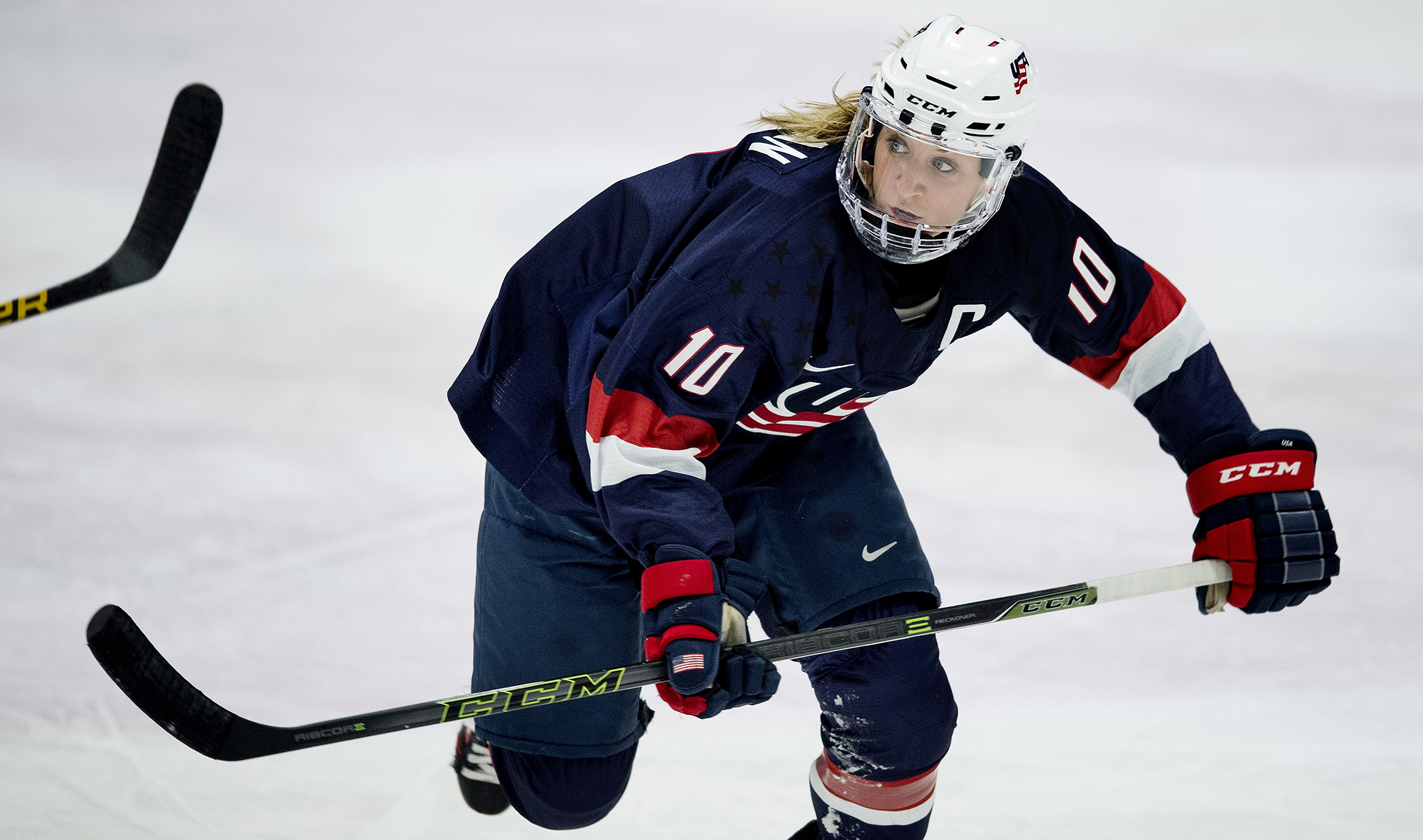 Olympian Duggan is among the U.S. women’s hockey players leading a charge for fairer treatment. (Nils Jakobsson—Zuma Press)