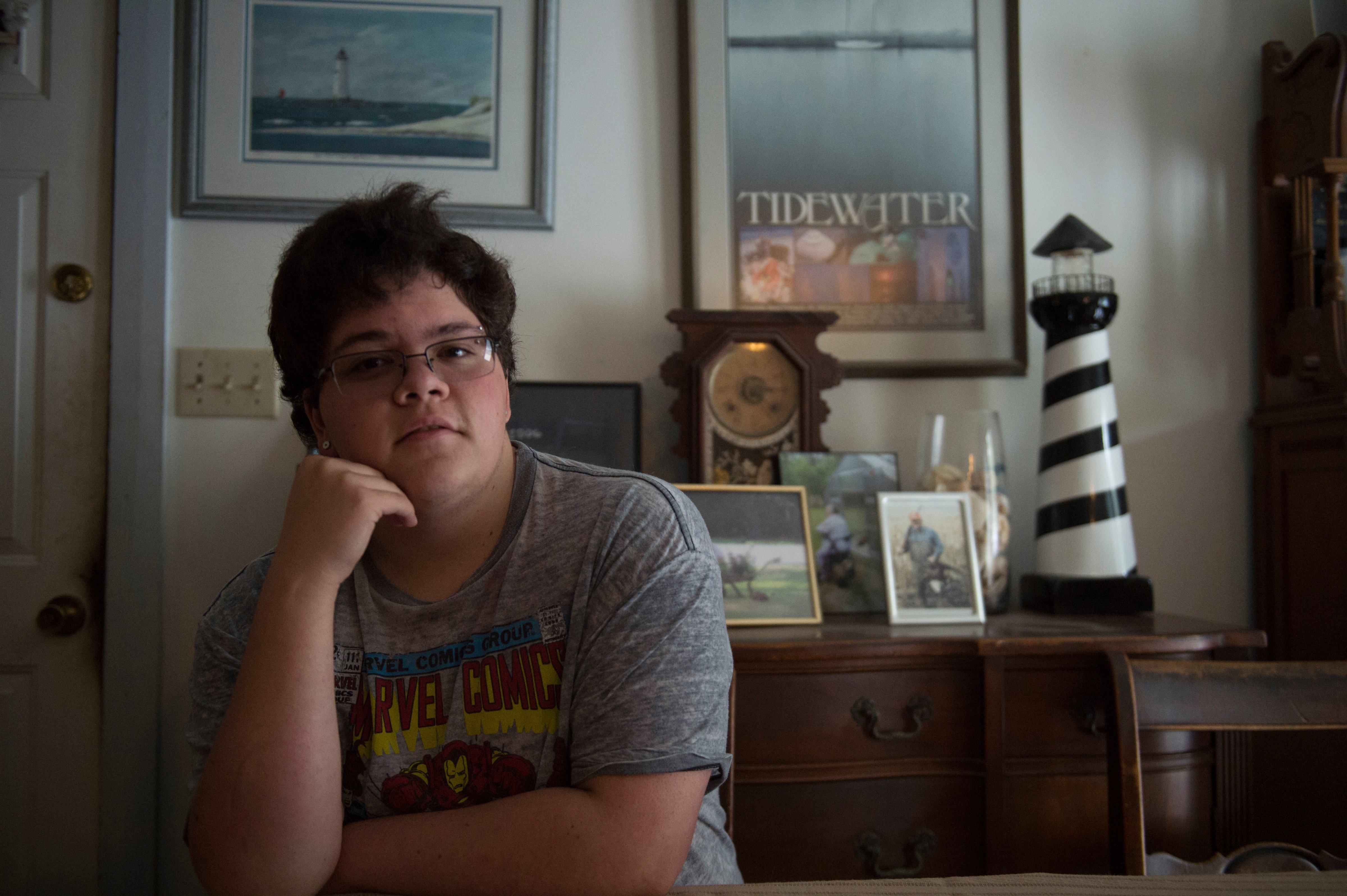 Gavin Grimm, 17, at his home in Gloucester, Va., on Aug. 21, 2016. The transgender teen sued the Gloucester County School Board after it barred him from the boys' bathroom (Nikki Kahn—The Washington Post/Getty Images)