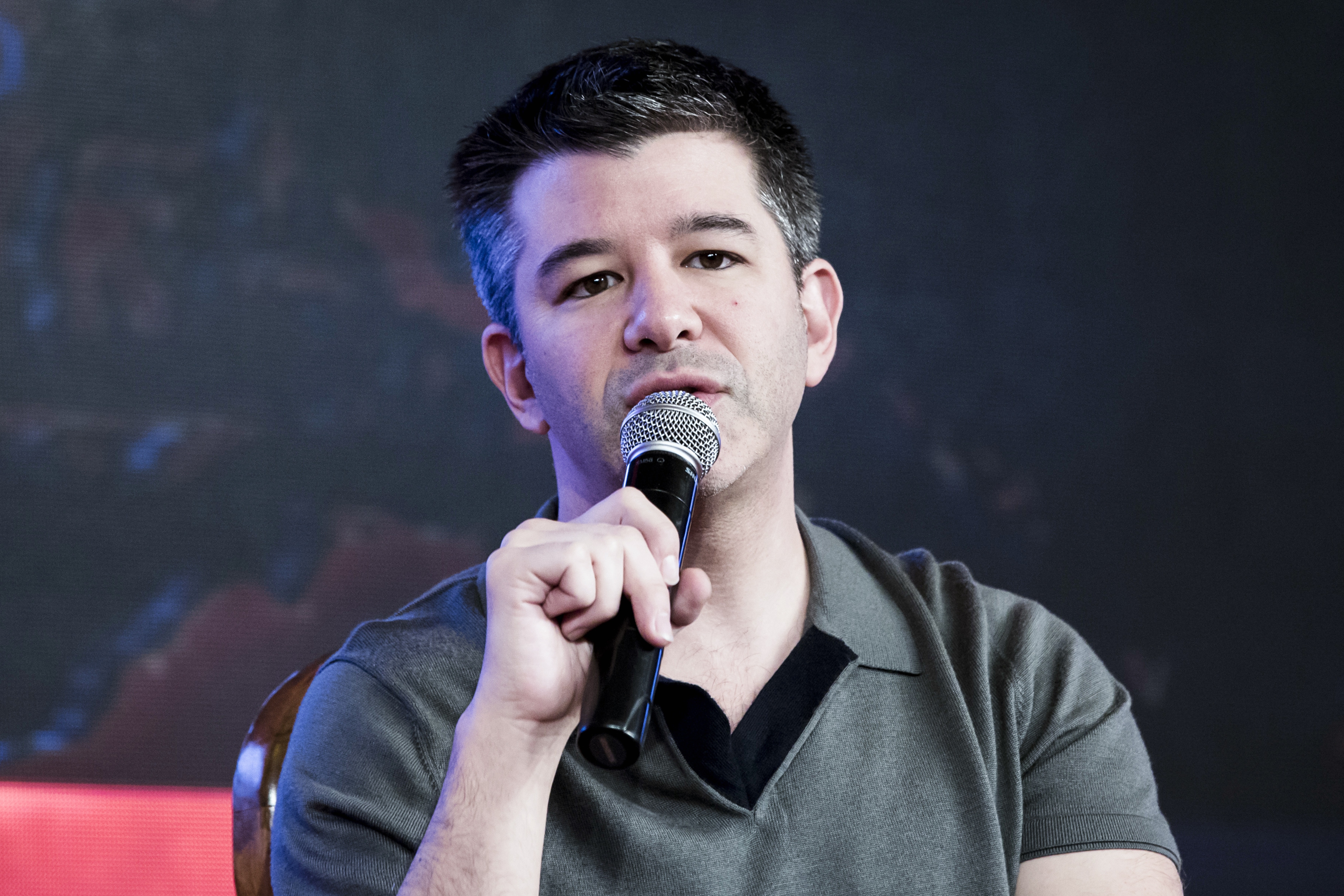 Travis Kalanick, co-founder and chief executive officer of Uber Technologies Inc., speaks during th TiE Global Entrepeneurs Summit in New Delhi, India, on Friday, Dec. 16, 2016. (Udit Kulshrestha—Bloomberg via Getty Images)
