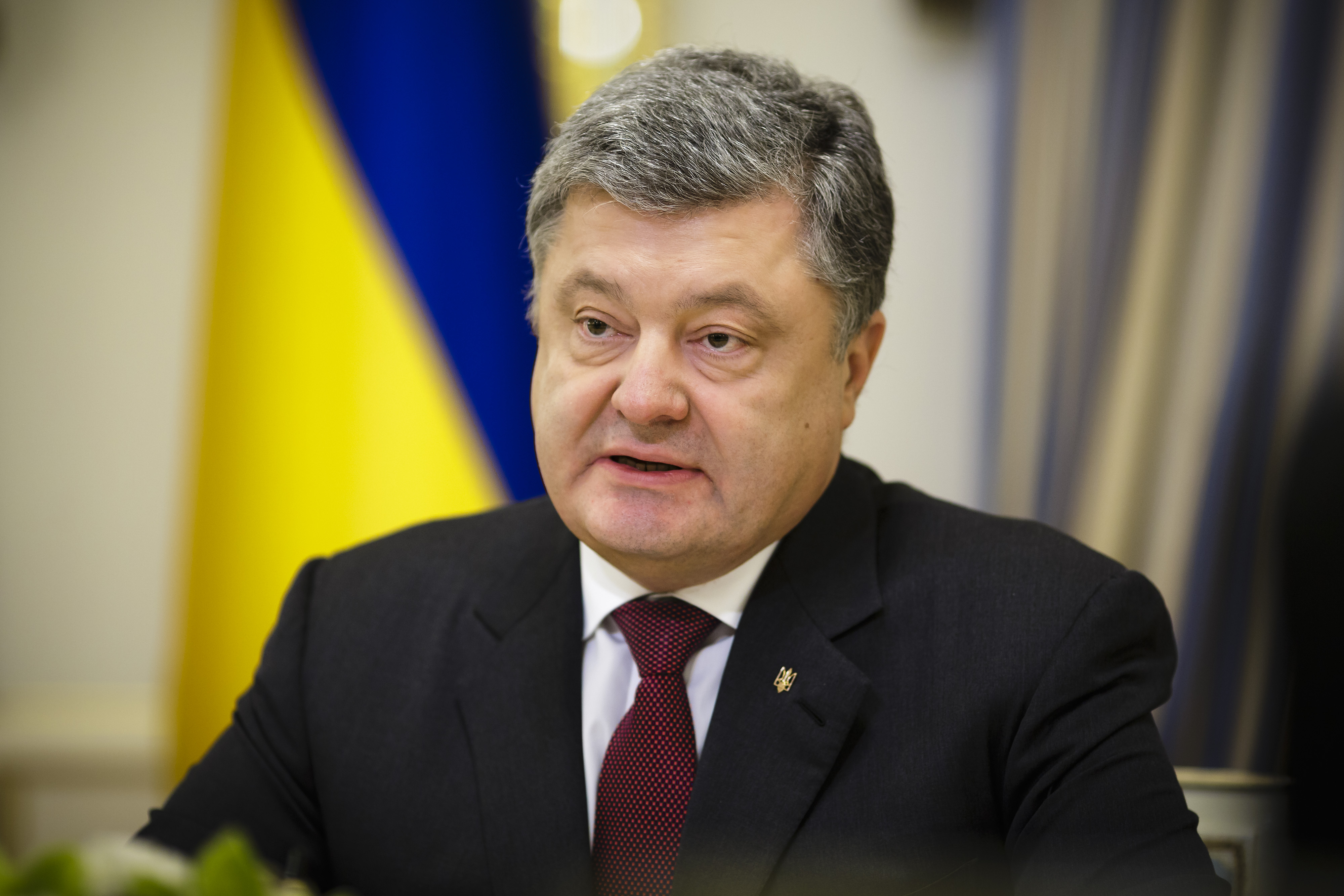 President of Ukraine Petro Poroschenko on March 02, 2017 in Kiev, Ukraine. Gabriel is on a two-day trip to conduct talks with government representatives. (Thomas Trutschel—Photothek via Getty Images)