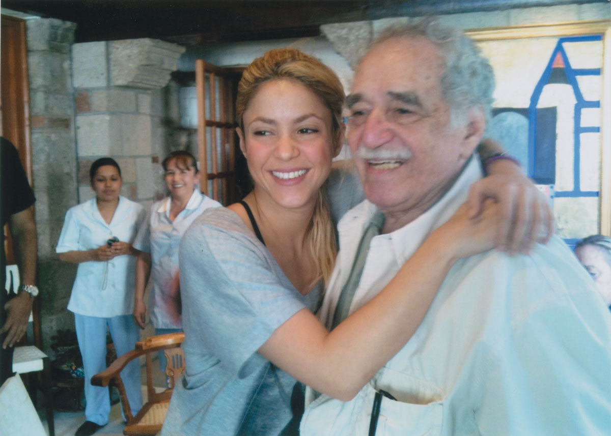 Gabriel García Márquez with Shakira at his house in Mexico City, Casa Fuego. The two had a long and close friendship.