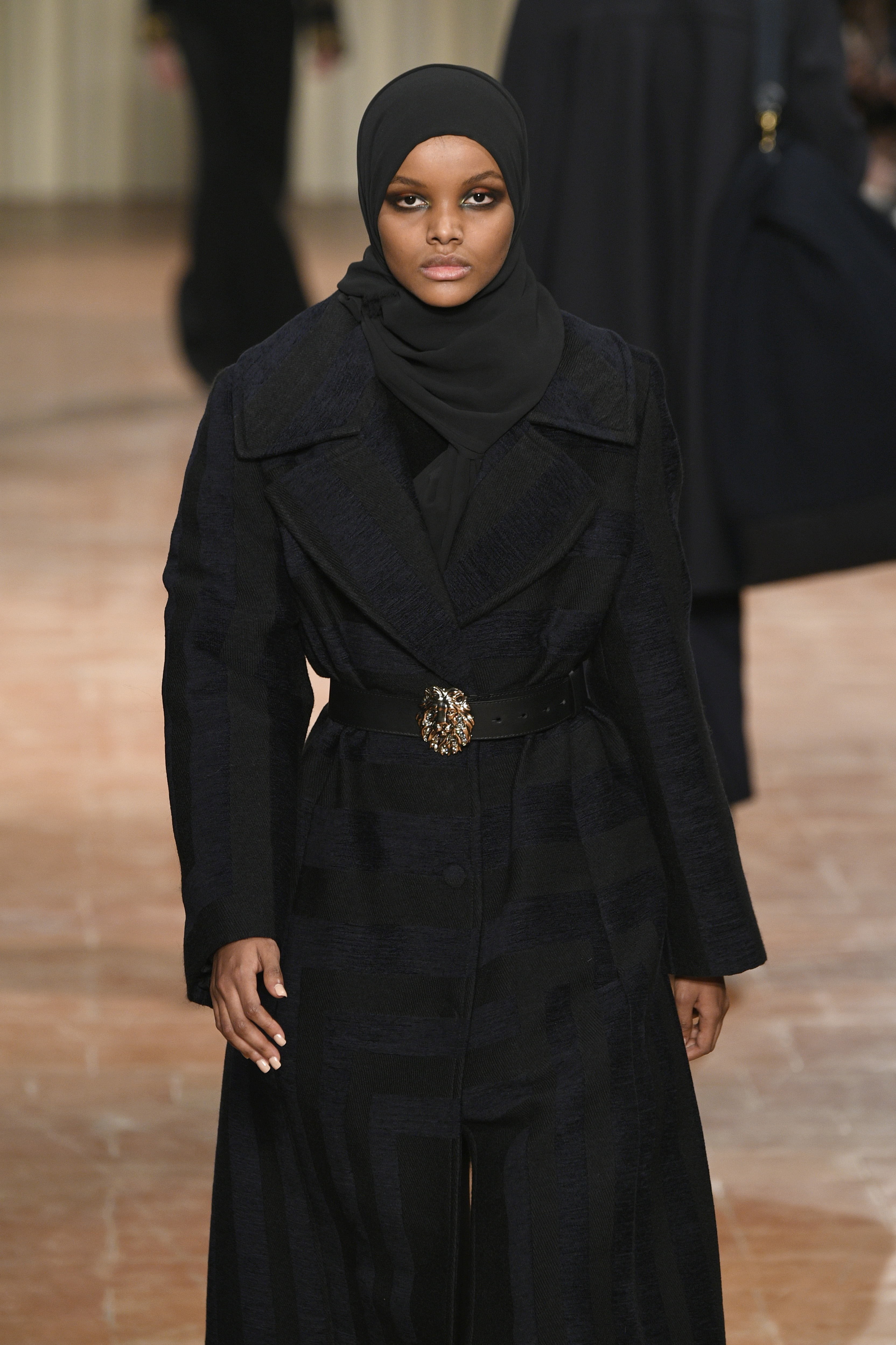 MILAN, ITALY - FEBRUARY 22:  Model Halima Aden walks the runway at the Alberta Ferretti show during Milan Fashion Week Fall/Winter 2017/18 on February 22, 2017 in Milan, Italy.  (Photo by Pietro D'aprano/Getty Images) (Pietro D'aprano—Getty Images)