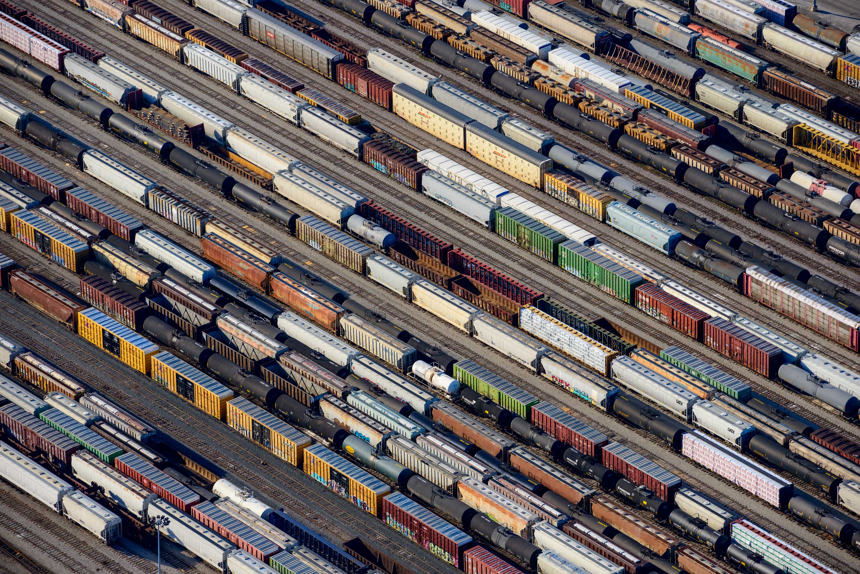 More than 8,400 rail cars a day run through lines operated by the Belt Railway Company of Chicago. (Jamey Stillings for TIME)