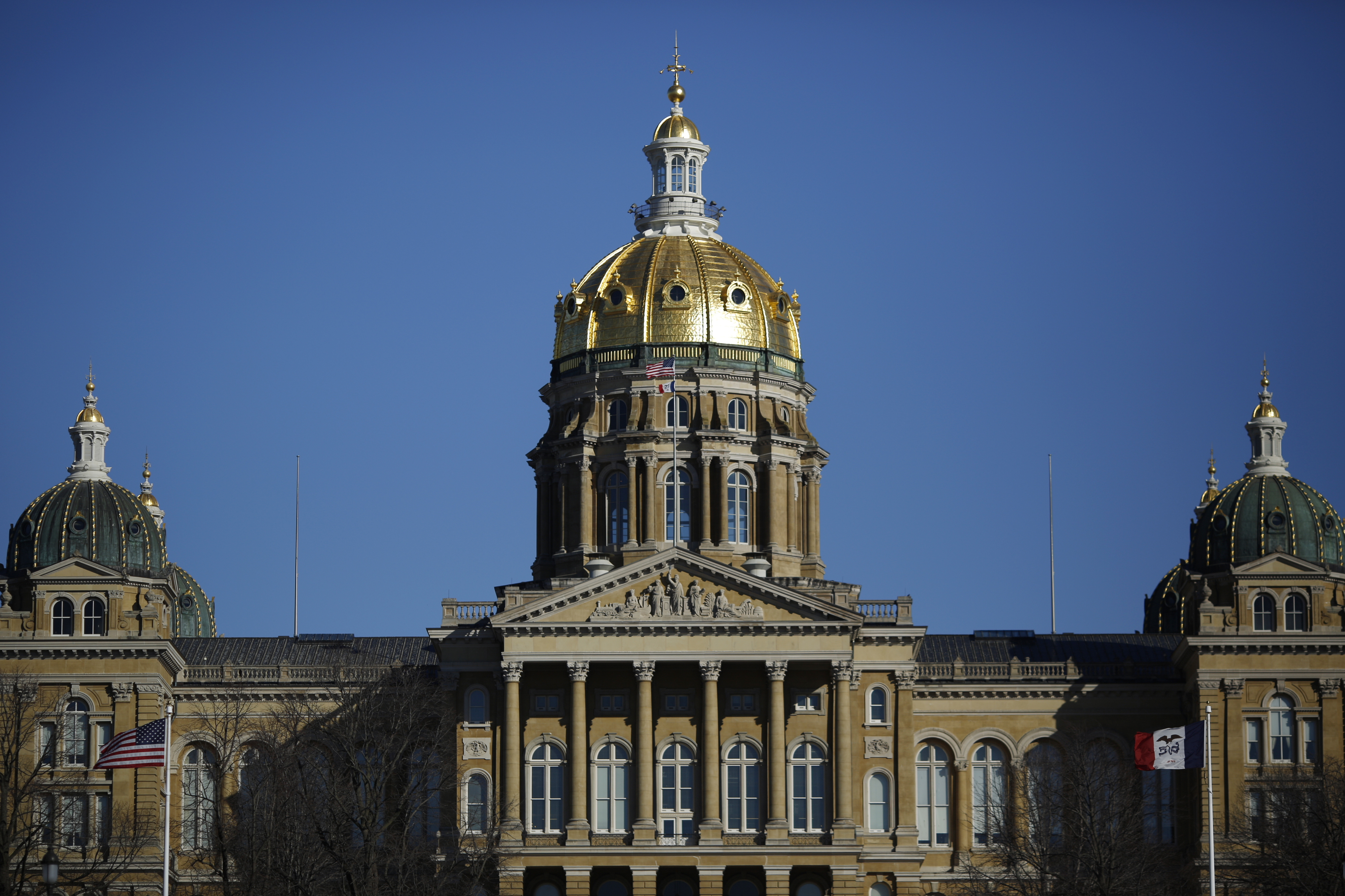 The Iowa State Capitol Building stands in Des Moines, Iowa, U.S., on Friday, Jan. 29, 2016. As the first in the nation Iowa caucuses approaches, where registering your vote isn't as simple as casting a ballot, the state is starting to thrum with nervous energy. Photographer: Luke Sharrett/Bloomberg via Getty Images (Bloomberg&mdash;Bloomberg via Getty Images)