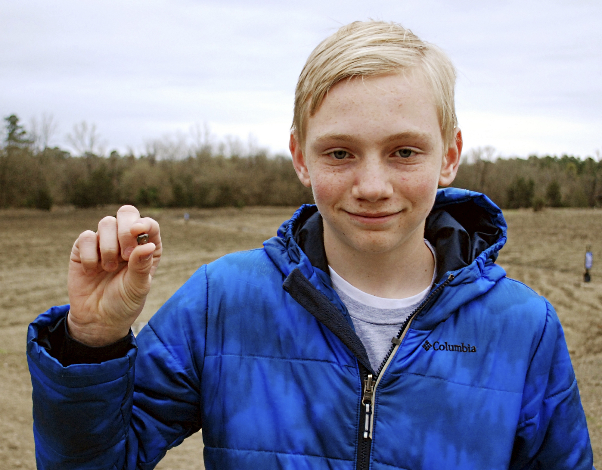 This Saturday, March 11, 2017, photo, provided by the Arkansas Department of Parks and Tourism shows Kalel Langford holding a 7.44 carat diamond he found at Crater of Diamonds State Park in Murfreesboro, Ark. (Waymon Cox—AP)