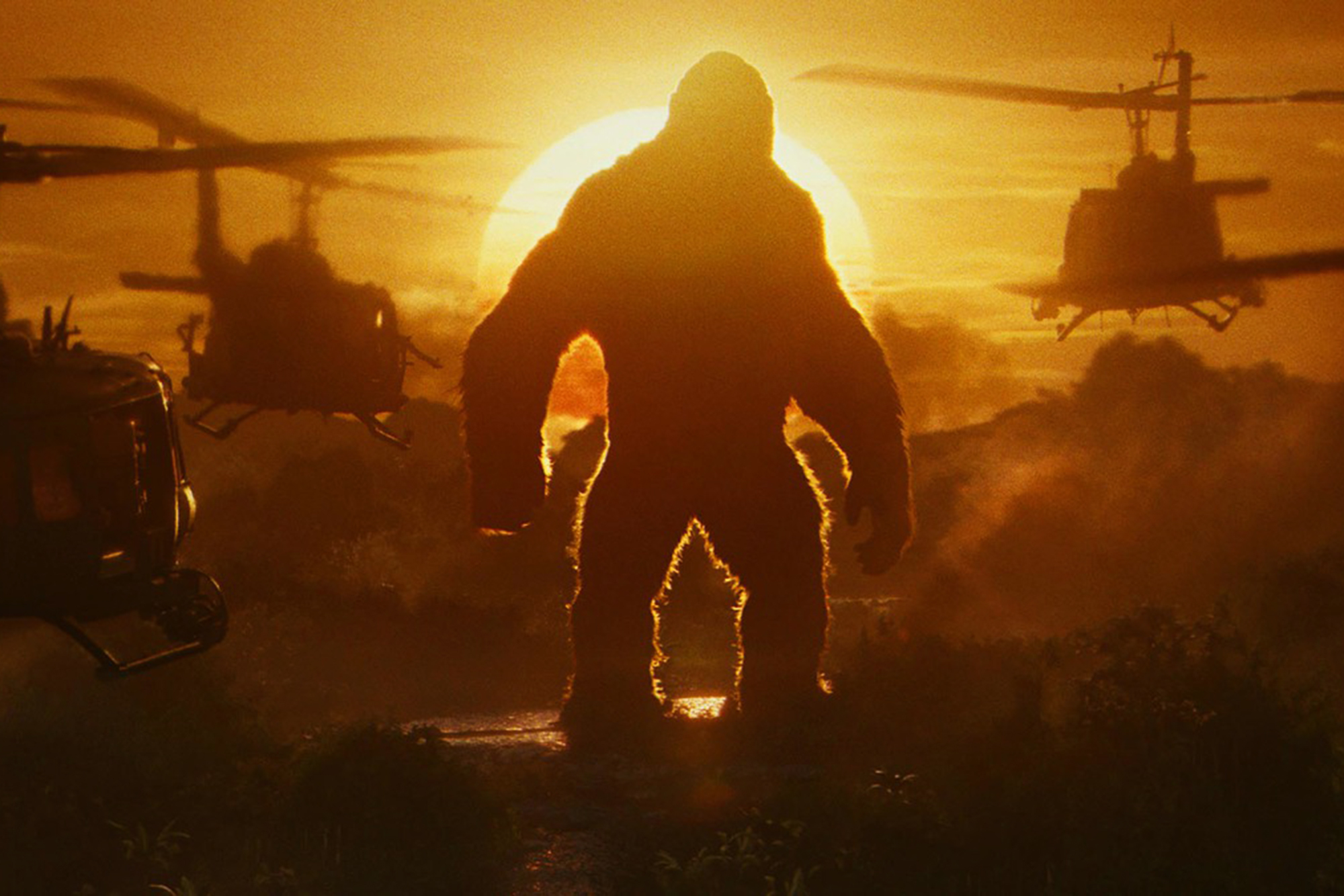 The new Kong is a throwback to the 1933 version, visually referencing that movie's classic monster look. Though motion-capture sessions contributed to his visage, the 100-ft. monster came to life through computer animation. The biggest challenge: his fur. Animators spent a year designing his 19 million digital hairs.