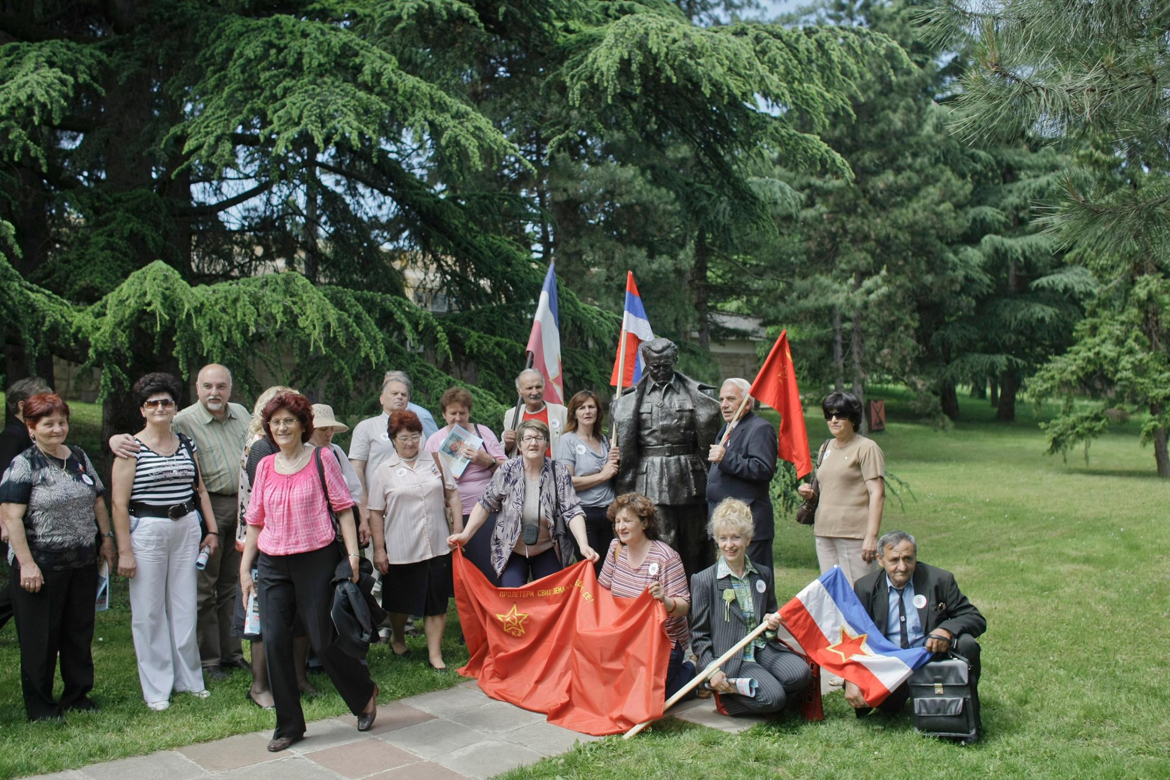 Declared Yugoslavs and Yugo-nostalgics gather at the late Yugoslav strongman Josip Broz Tito's memorial complex, Belgrade, Serbia, May 25, 2010.