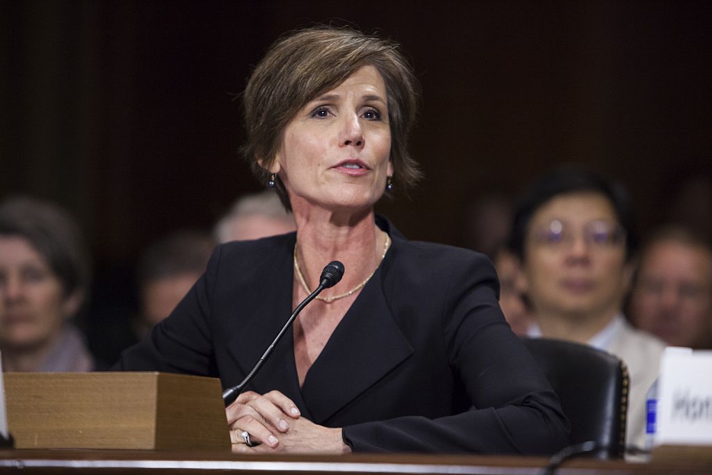 Deputy Attorney General Sally Quillian Yates speaks during a Senate Judiciary Committee hearing on Going Dark and data encryption in Washington, USA on JULY 8, 2015. (Anadolu Agency—Getty Images)
