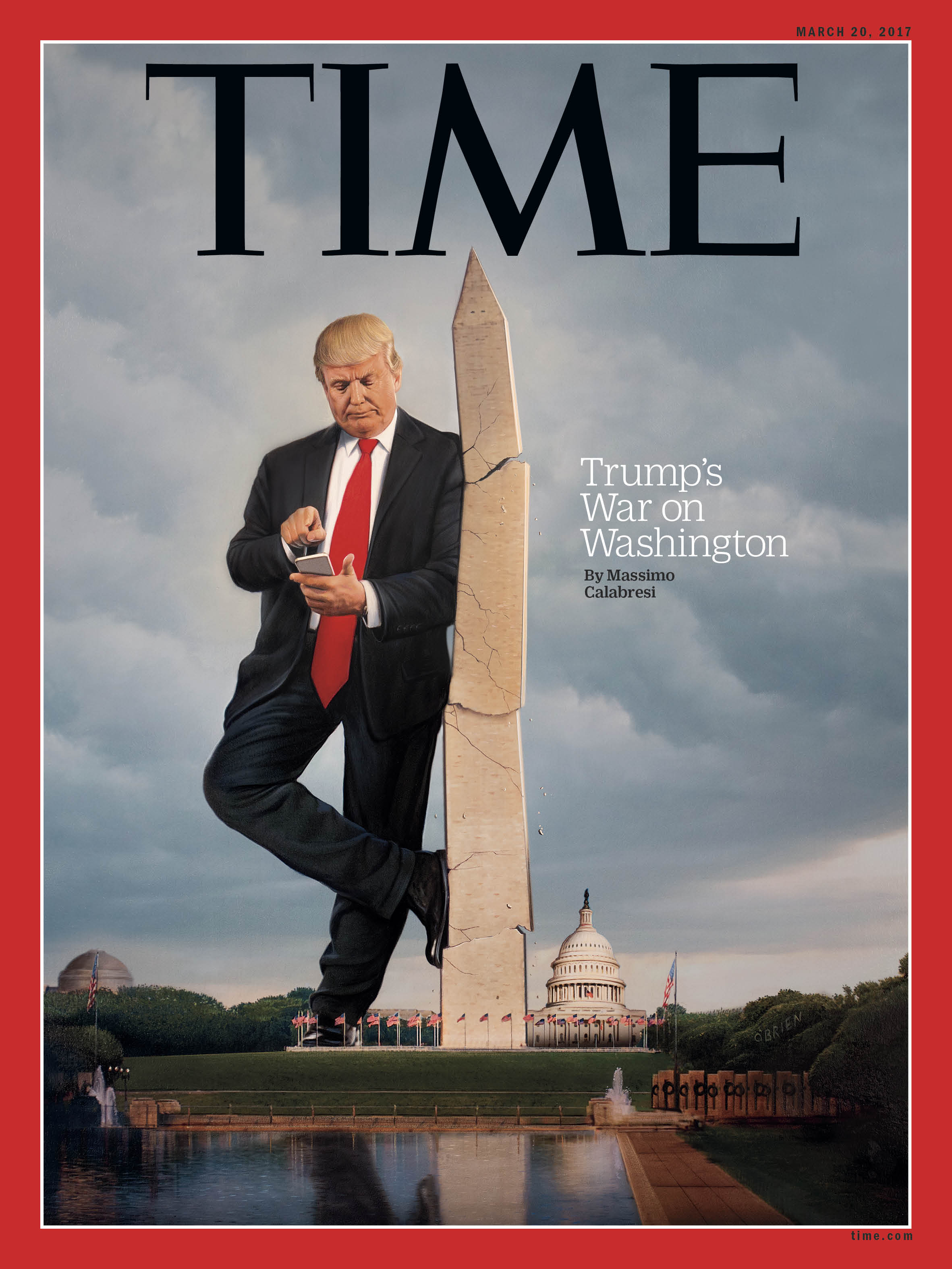 Donald Trump War on Washington Time Magazine cover