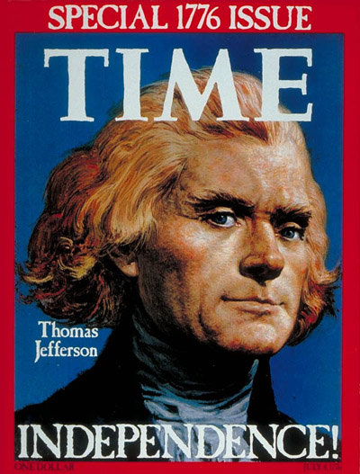 TIME asked Illustrator Louis Glanzman to use Charles Willson Peale's 1791 portrait as a model for the cover of the July 4, 1976, issue. (Louis Glanzman)
