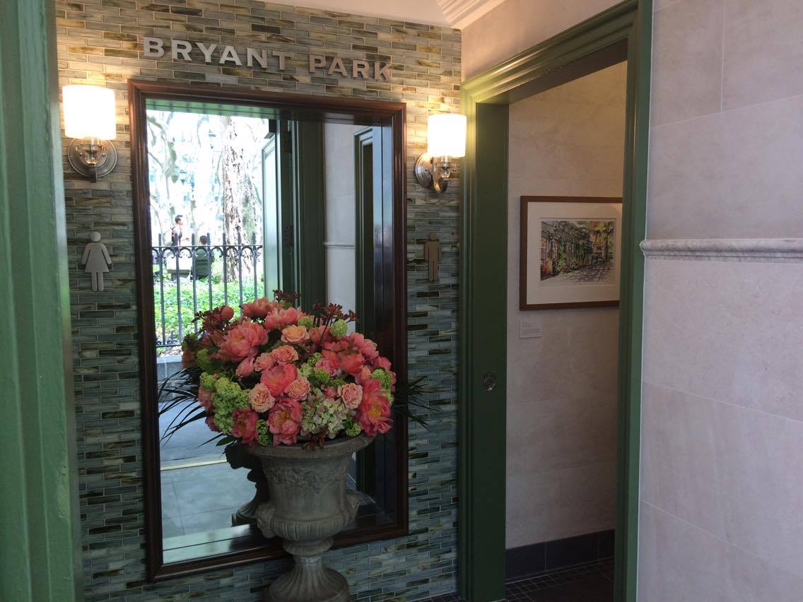 The entrance to Bryant Park's newly-renovated public restrooms. (Catherine Trautwein—TIME)