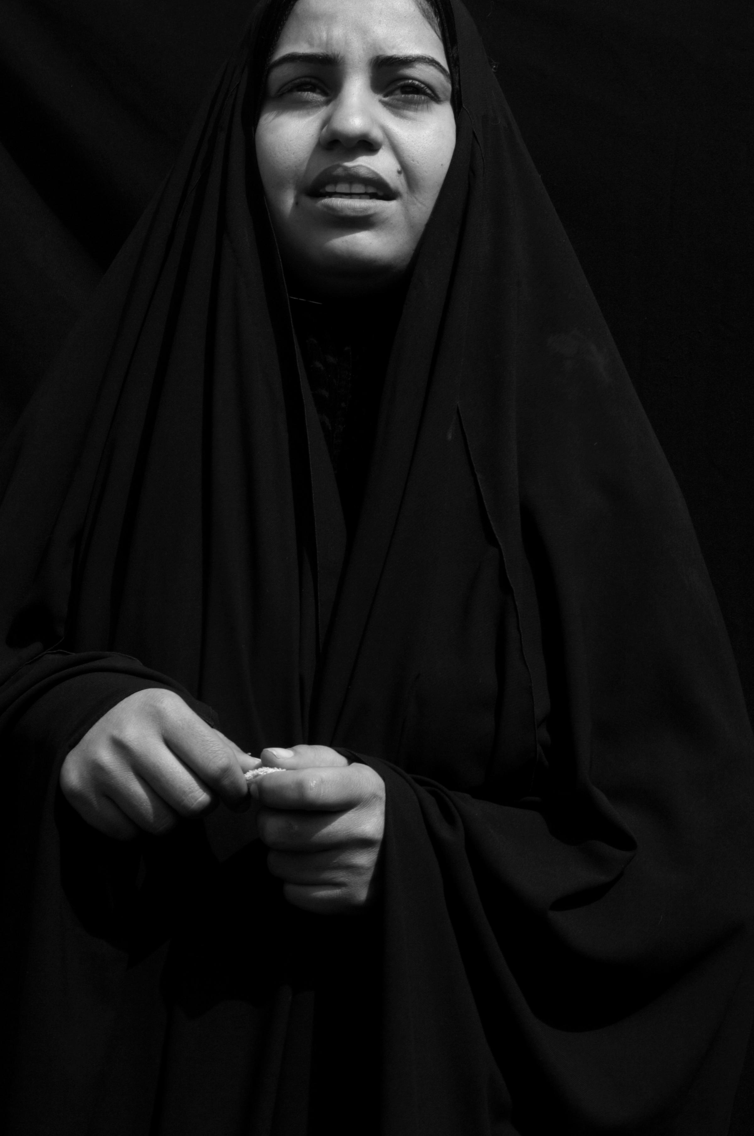 Sahar Ashour Nema, a Shi'ite refugee in Baghdad's al-Shulla neighborhood. She and her family were driven out of their home by their Sunni neighbors. Two years earlier her husband was killed by Sunni terrorists, Baghdad, March 2, 2006.