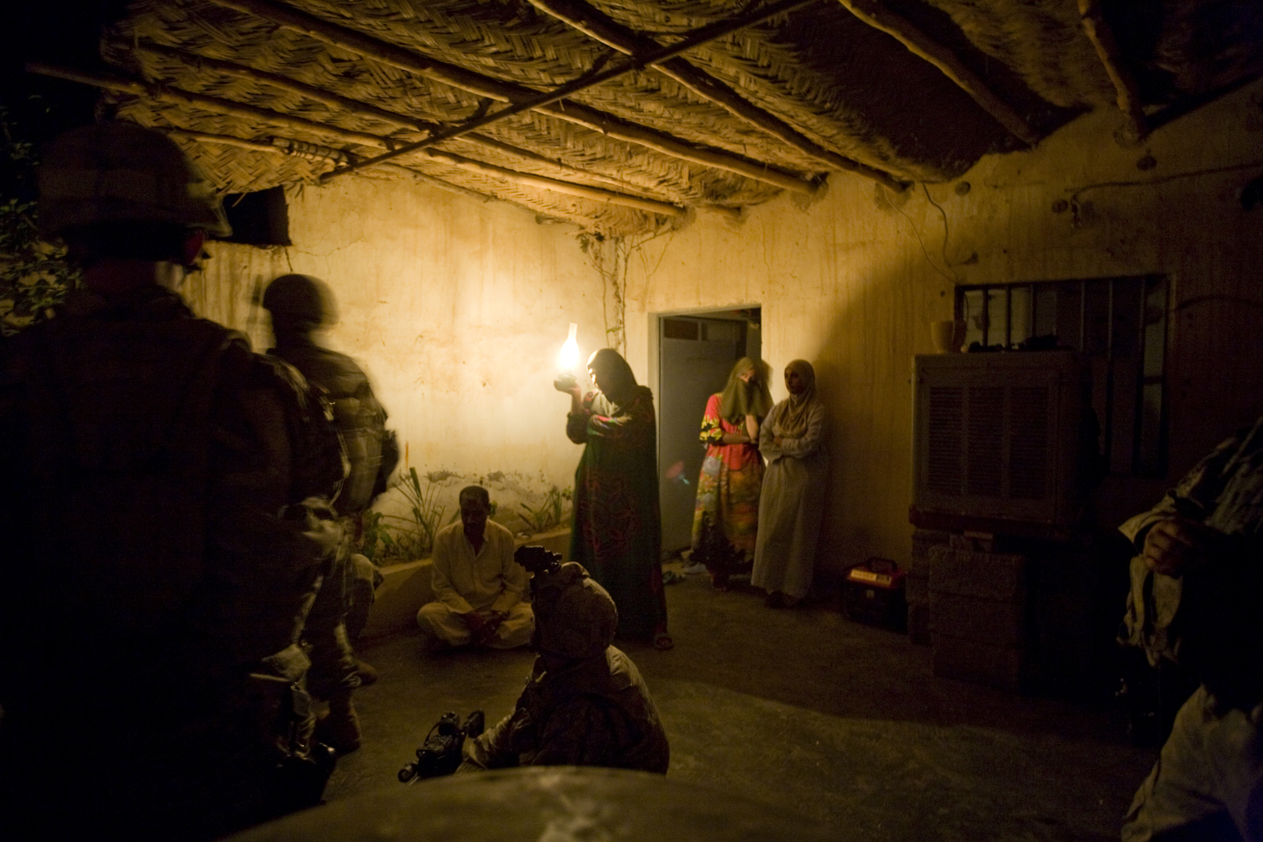 Soldiers from the 2nd Battalion search a home in the town of Al Arasa, located on the outskirts of Muqdadiyah, Diyala province, Iraq on Oct. 6, 2007. The area, approximately 56 miles (90 kilometers) north of Baghdad, is a known al Qaeda stronghold.