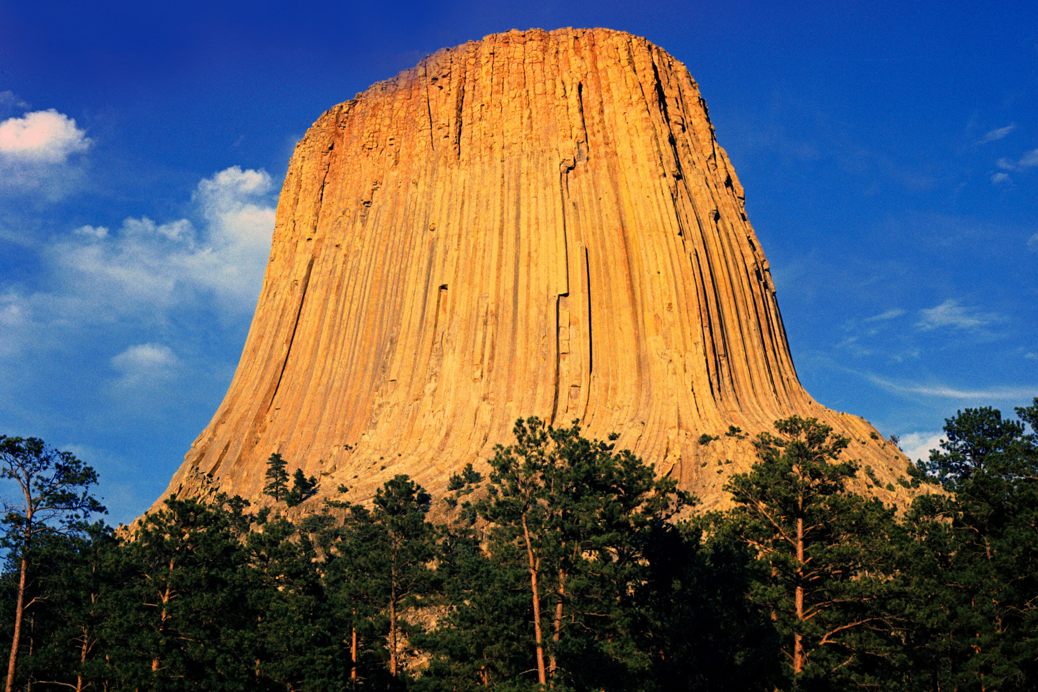 Devils Tower in Crook County, Wyoming, the first national monument. (Universal Images Group—Getty Images)