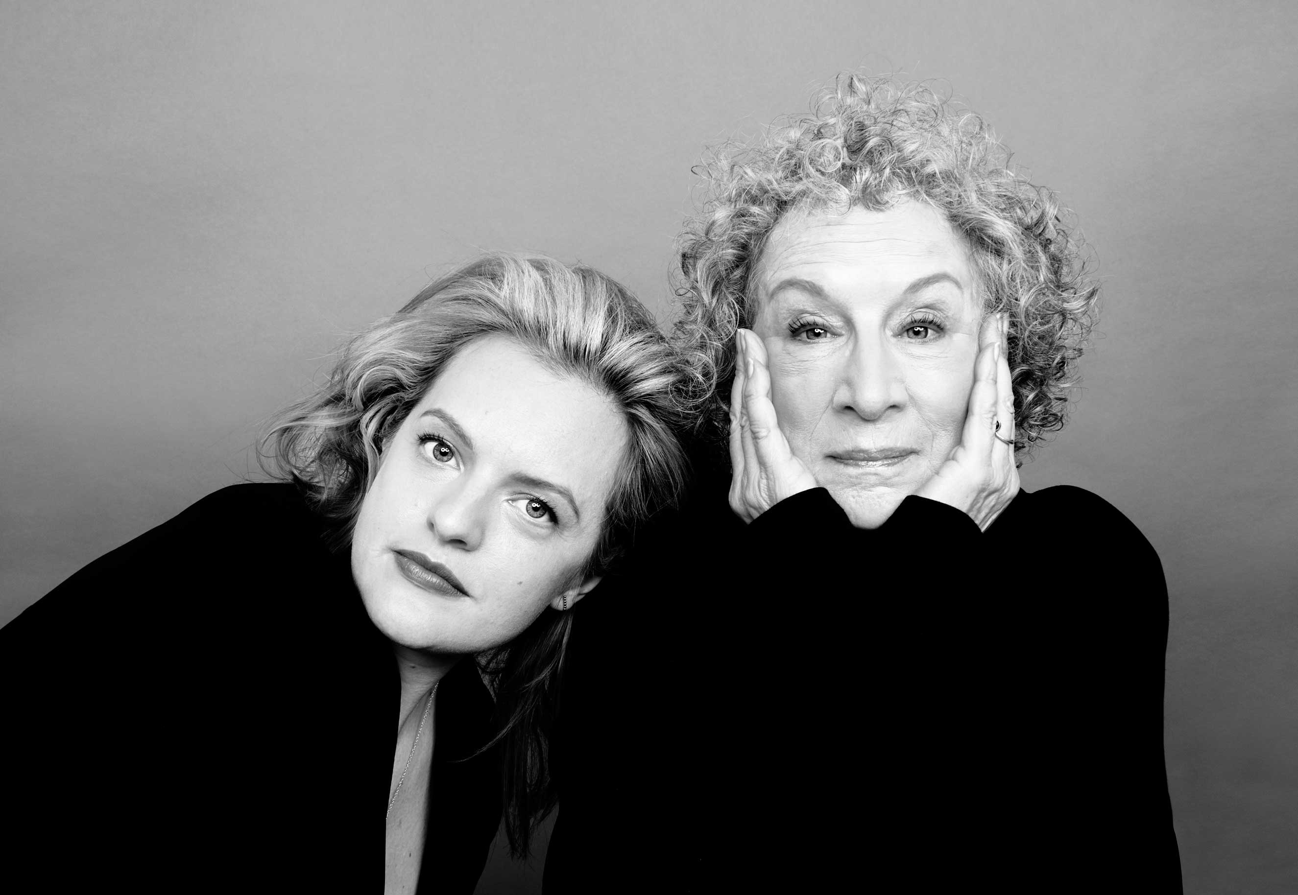 Portrait of Elisabeth Moss and Margaret Atwood shot at the Time Inc. Photo Studios in New York, March 18, 2017. (Ruven Afanador for TIME.)