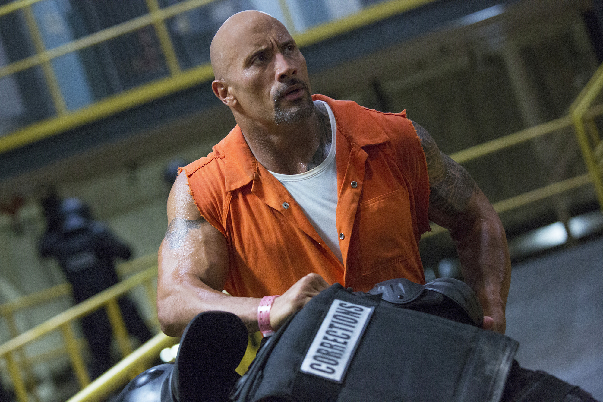This image released by Universal Pictures shows Dwayne Johnson in "The Fate of the Furious." (Universal Pictures via AP) (Matt Kennedy—AP)