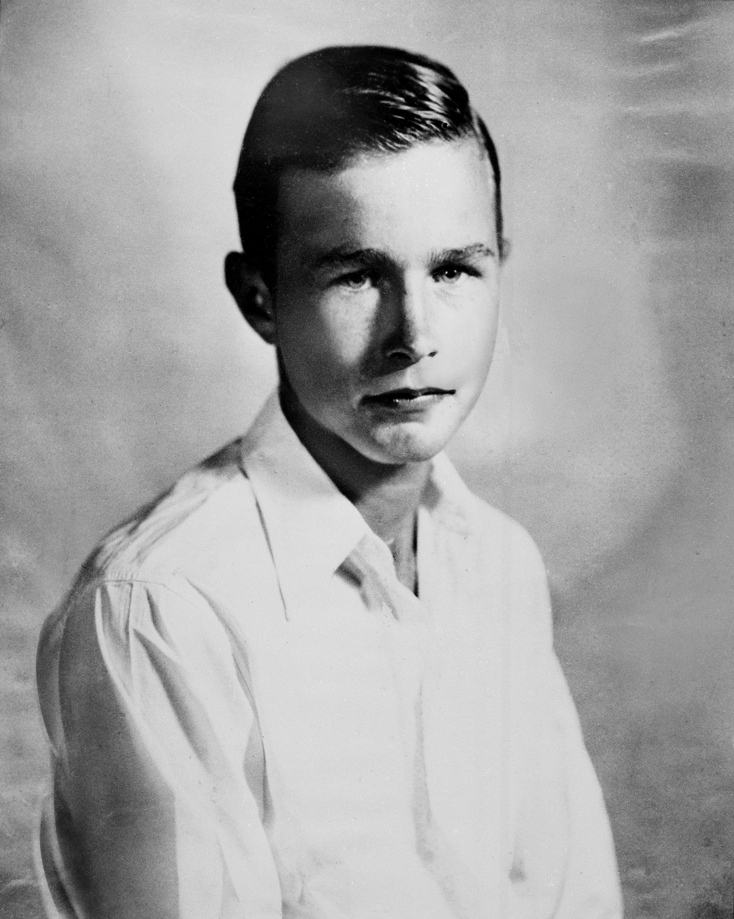 George Bush is shown at age 14 or 15 in 1939. Bush was born in 1924 in Milton, Mass., and grew up in Greenwich, Conn. (AP)