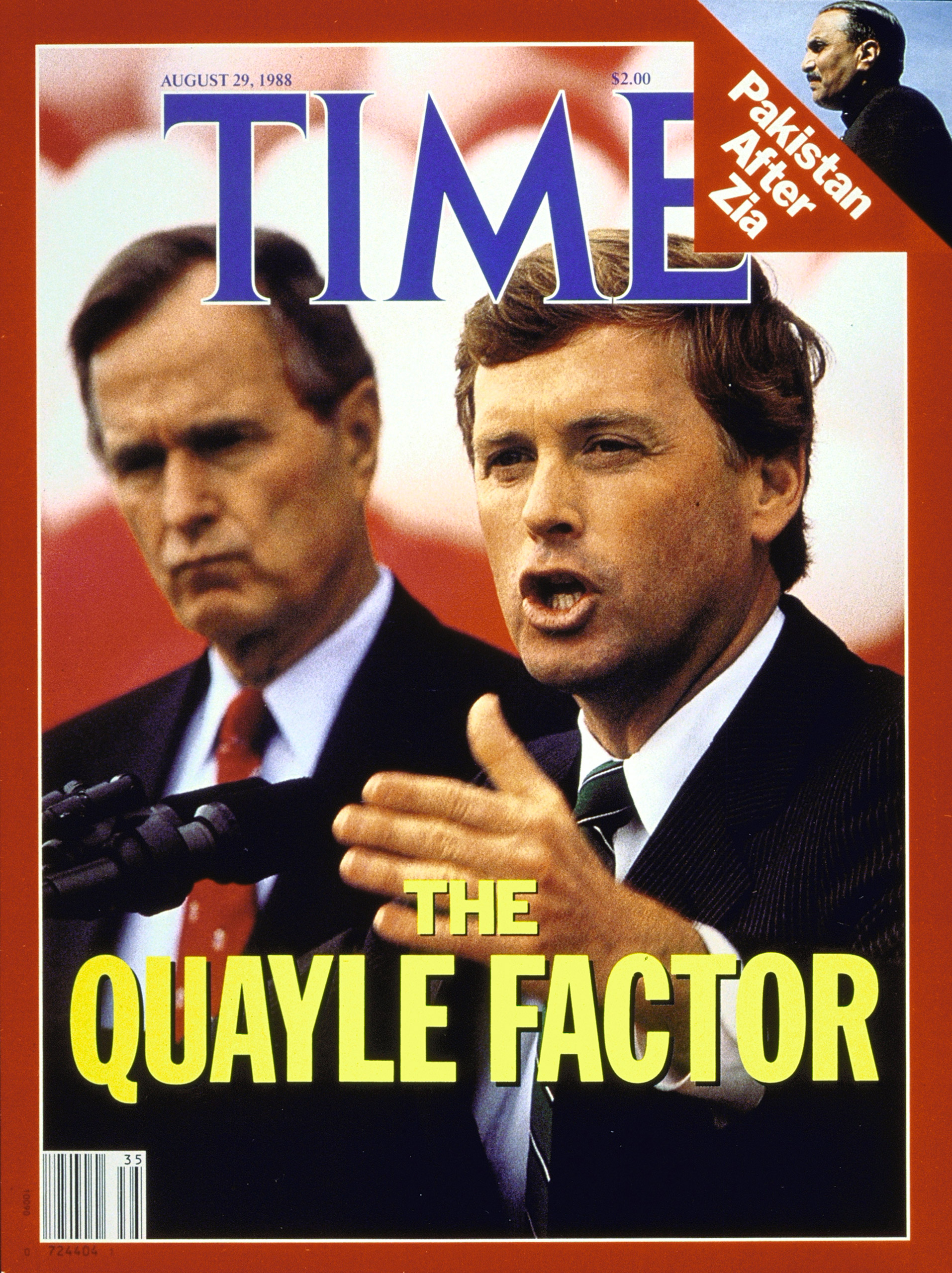 George H.W. Bush and Dan Quayle on the Aug. 29, 1988, cover of TIME. Cover photo by Dennis Brack.