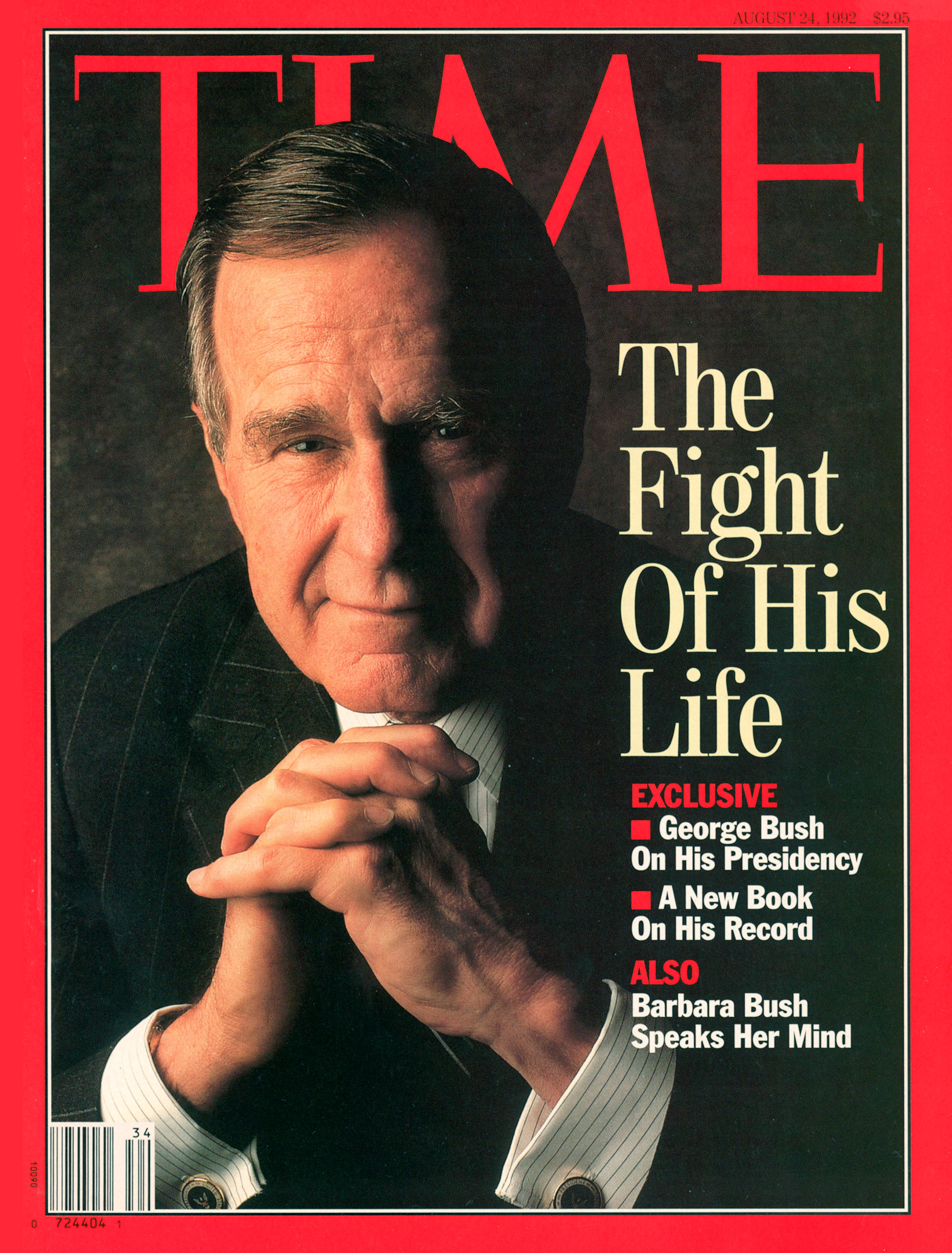 George H.W. Bush on the Aug. 24, 1992, cover of TIME. Photo credit by William Coupon.
