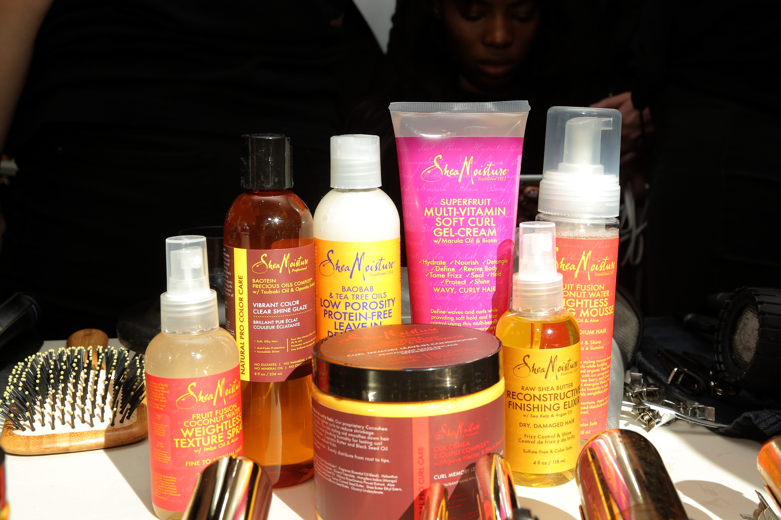 SheaMoisture products on display at SheaMoisture at Tracy Reese F/W 2016 NYFW  on Feb. 14, 2016 in New York City. (Jason Carter Rinaldi—SheaMoisture/Getty Images)