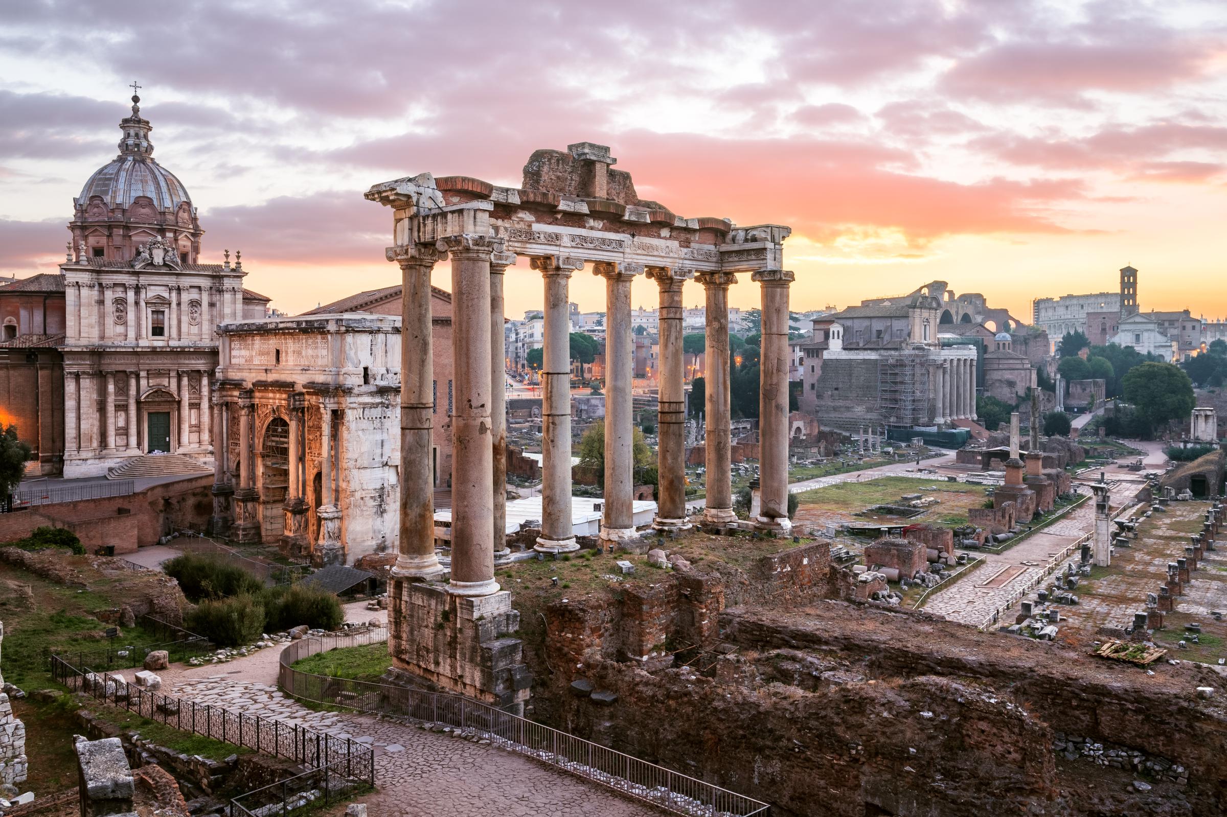 Sunrise, Roman Forum, Rome, Italy