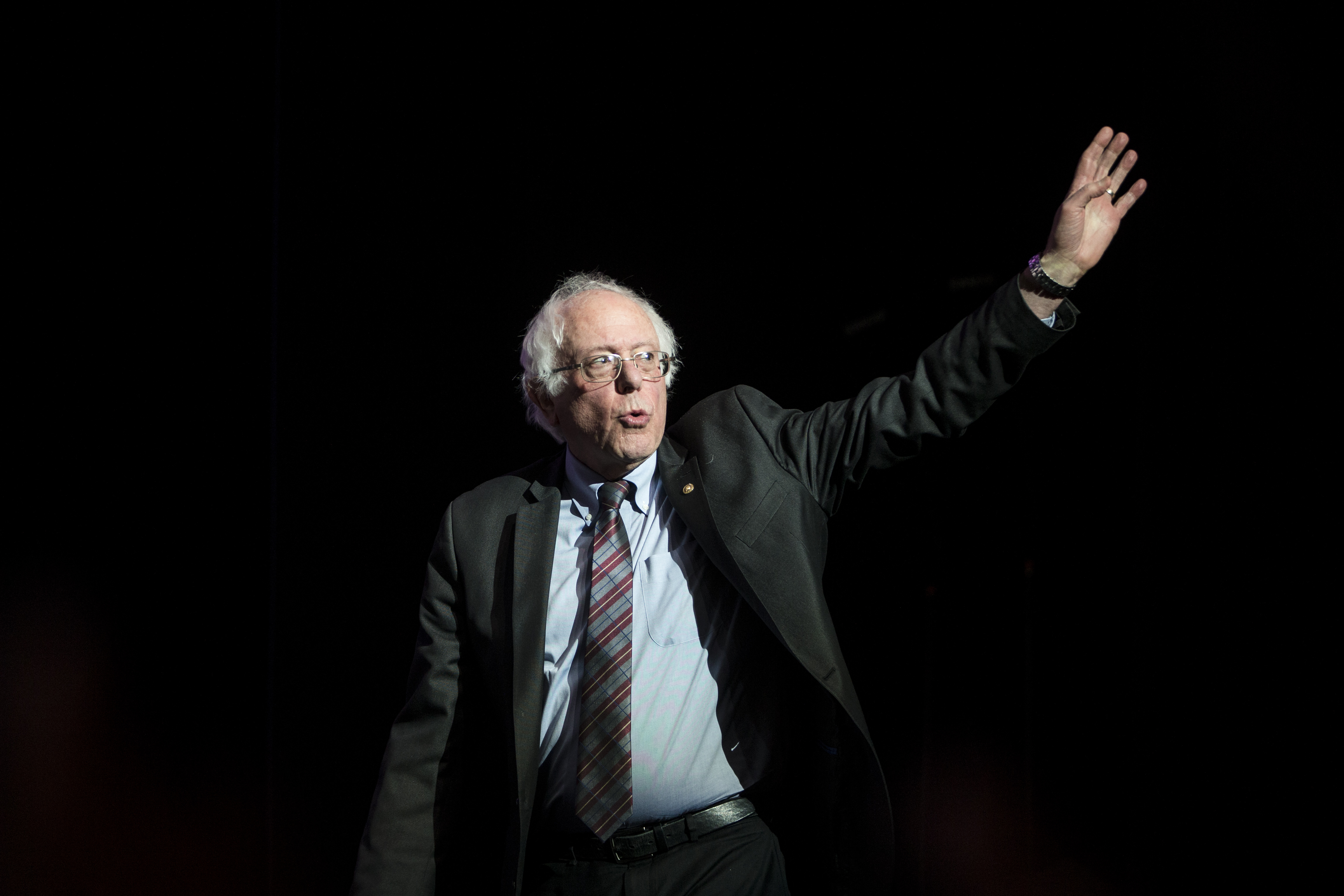 Former Presidential candidate Senator Bernie Sanders (I-VT) waves as he takes the stage at the Our Revolution Massachusetts Rally at the Orpheum Theatre on March 31, 2017 in Boston, Massachusetts. Scott Eisen&mdash;Getty Images (Scott Eisen&mdash;Getty Images)
