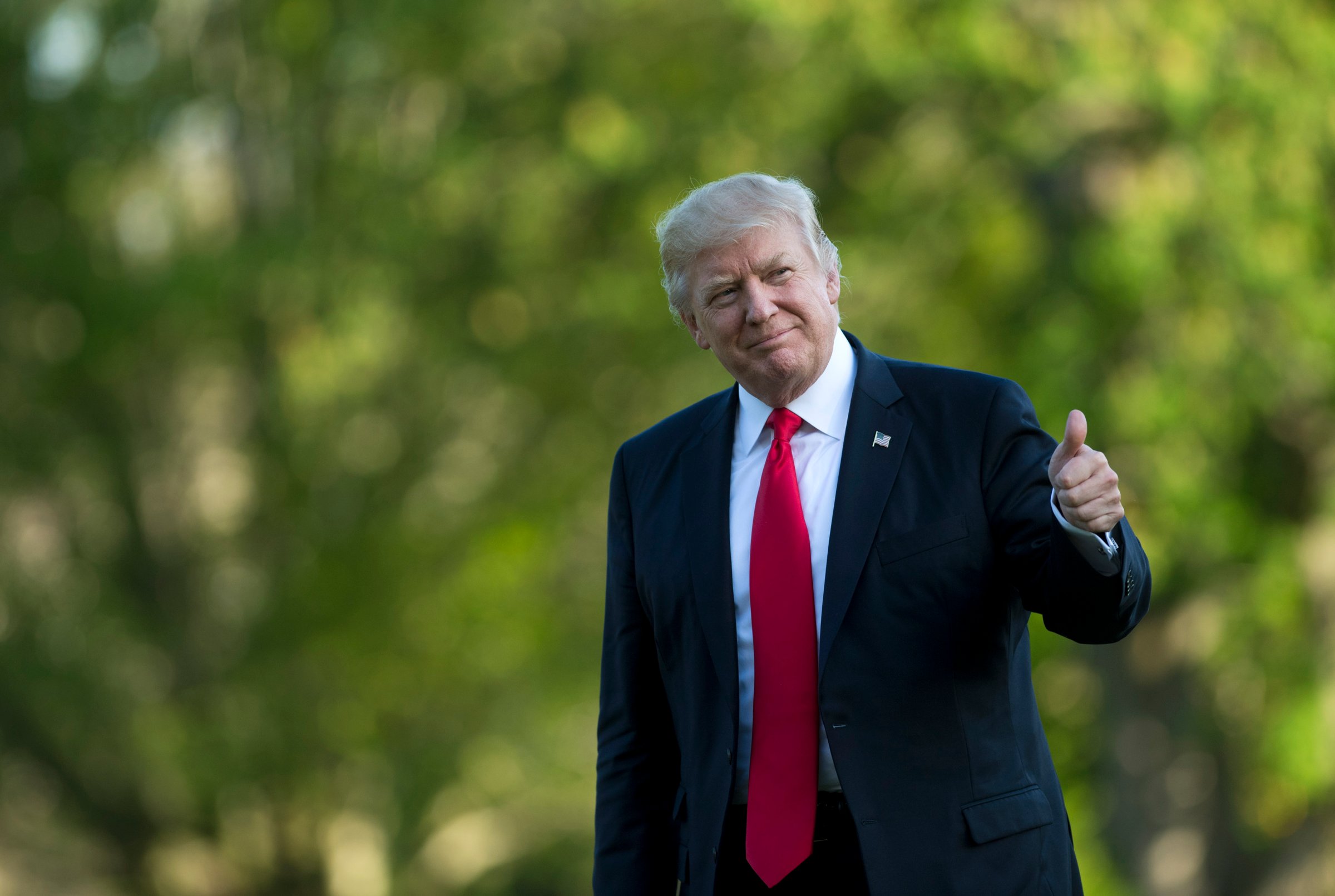 President Donald Trump Returns to the White House