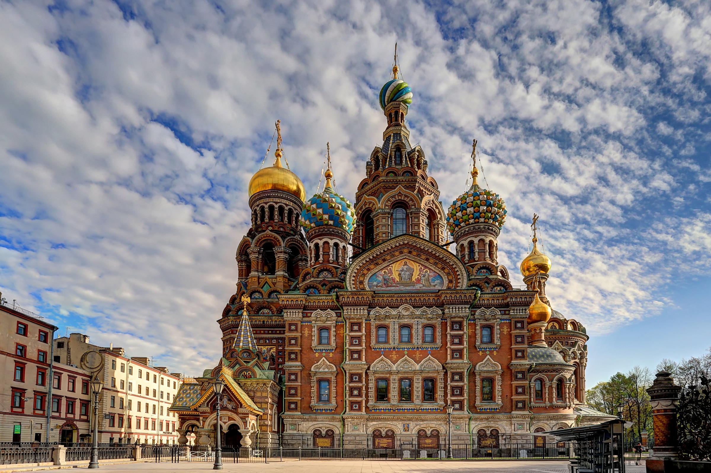 Front view of the Church of the Savior on the Spilled Blood, Saint Petersburg