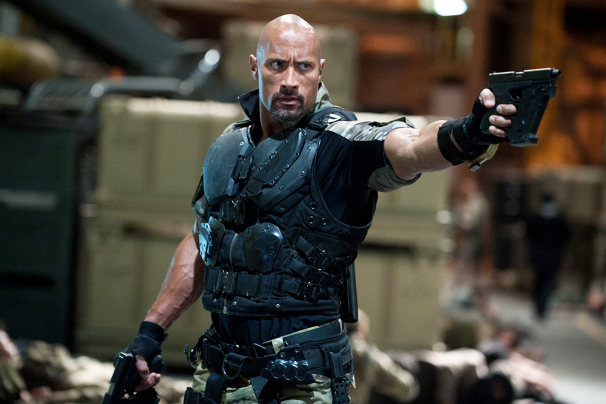 Dwayne Johnson as Marvin F. Hinton/Roadblock in G.I. Joe: Retaliation in 2013.