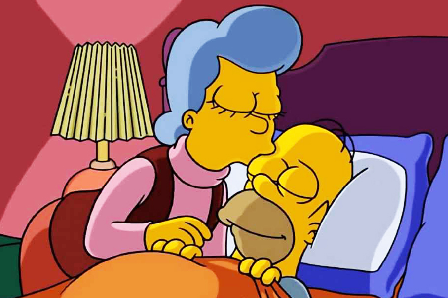 Glenn Close: Close voiced Homer's mother, Mona Simpson, in six episodes. Her first appearance in "Mother Simpson" was in 1995, when Homer fakes his own death, and her most recent appearance was in the 2014 episode "The Yellow Badge of Cowardge."