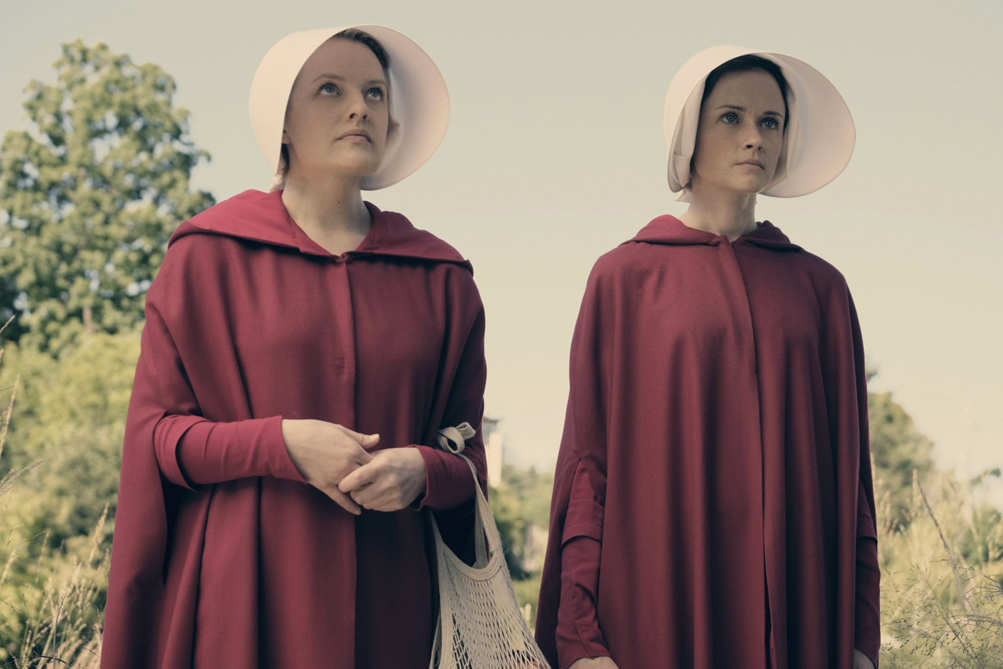 Elisabeth Moss and Alexis Bledel in The Handmaid’s Tale.