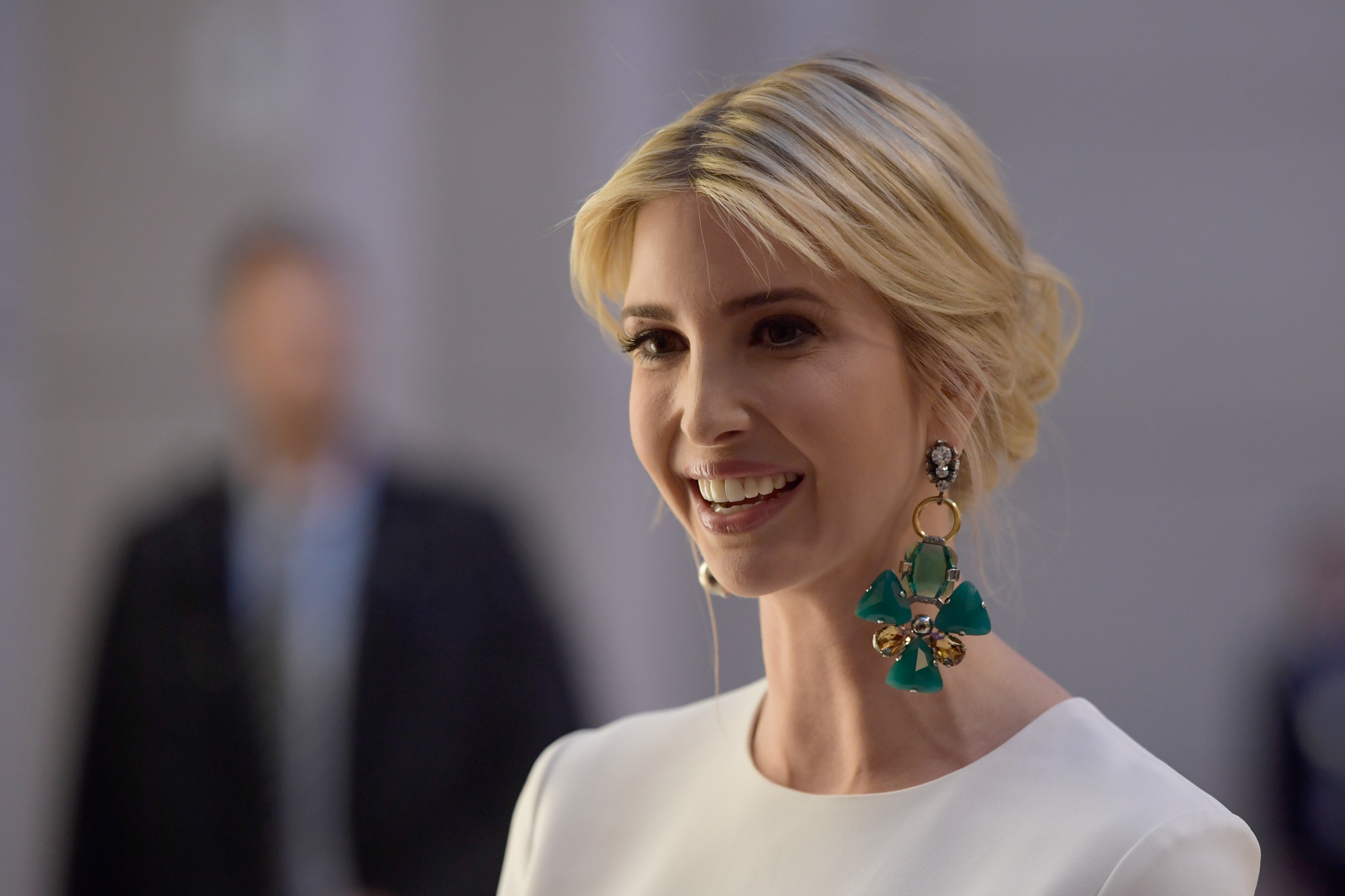 Ivanka Trump, daughter of U.S. President Donald Trump, arrives at a Gala Dinner at Deutsche Bank within the framework of the W20 summit  on April 25, 2017 in Berlin, Germany. (Pool&mdash;Getty Images)