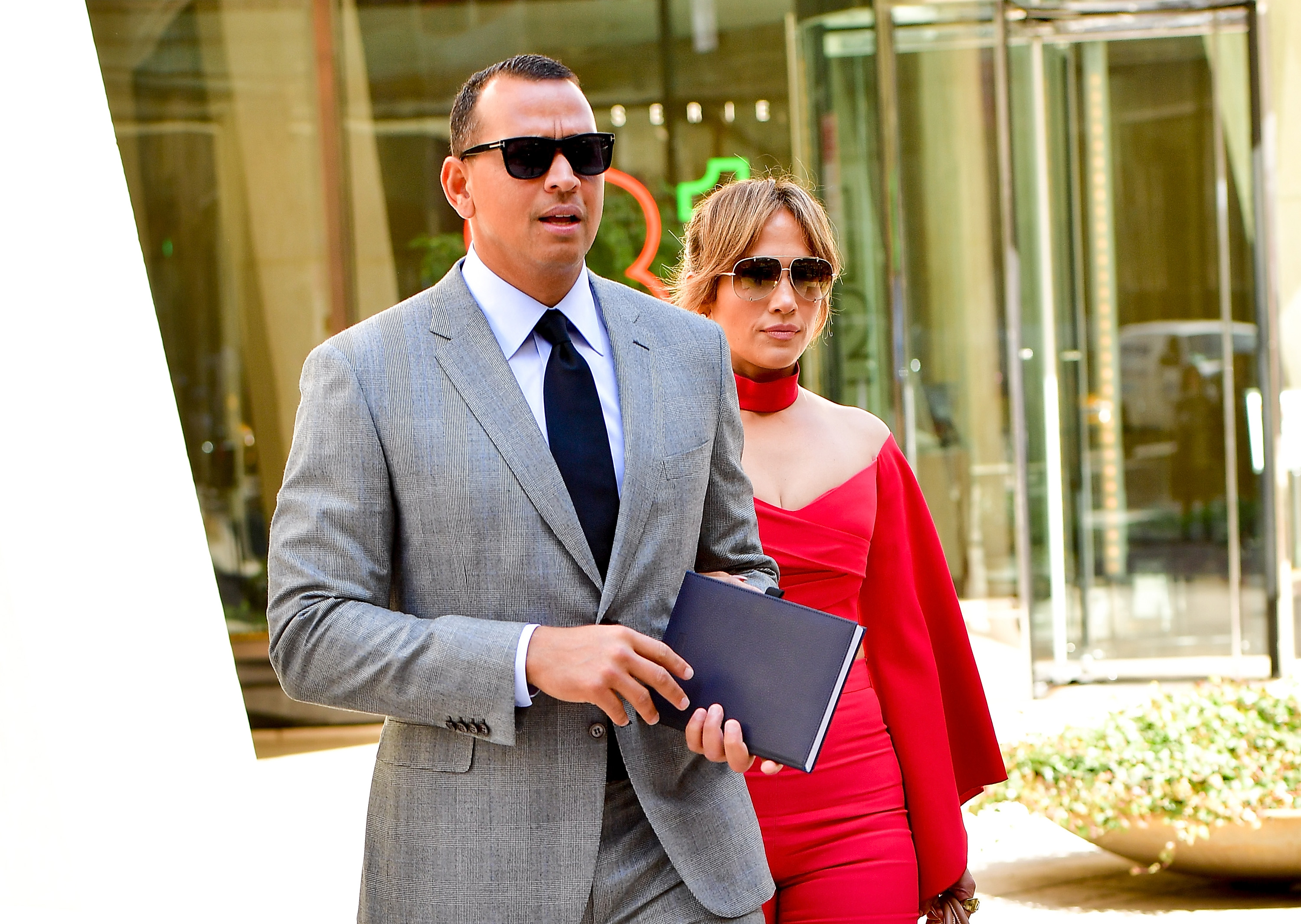 NEW YORK, NY - APRIL 03:  Alex Rodriguez and Jennifer Lopez leave the Solow Building on April 3, 2017 in New York City.  (Photo by James Devaney/GC Images) (James Devaney—GC Images)