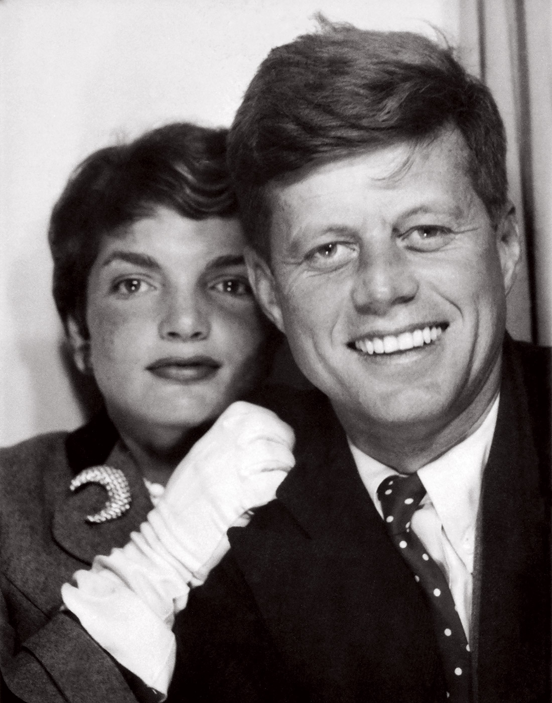 John F. Kennedy and Jackie Kennedy photo booth portrait.