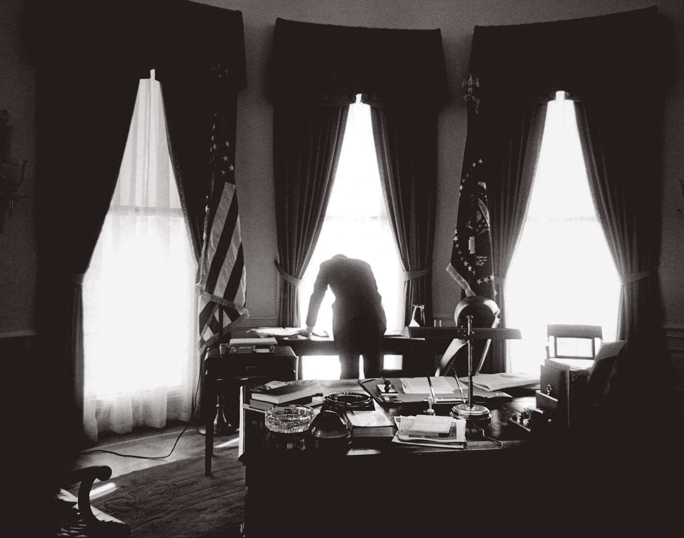 President John F. Kennedy in the oval Office, January 1961.