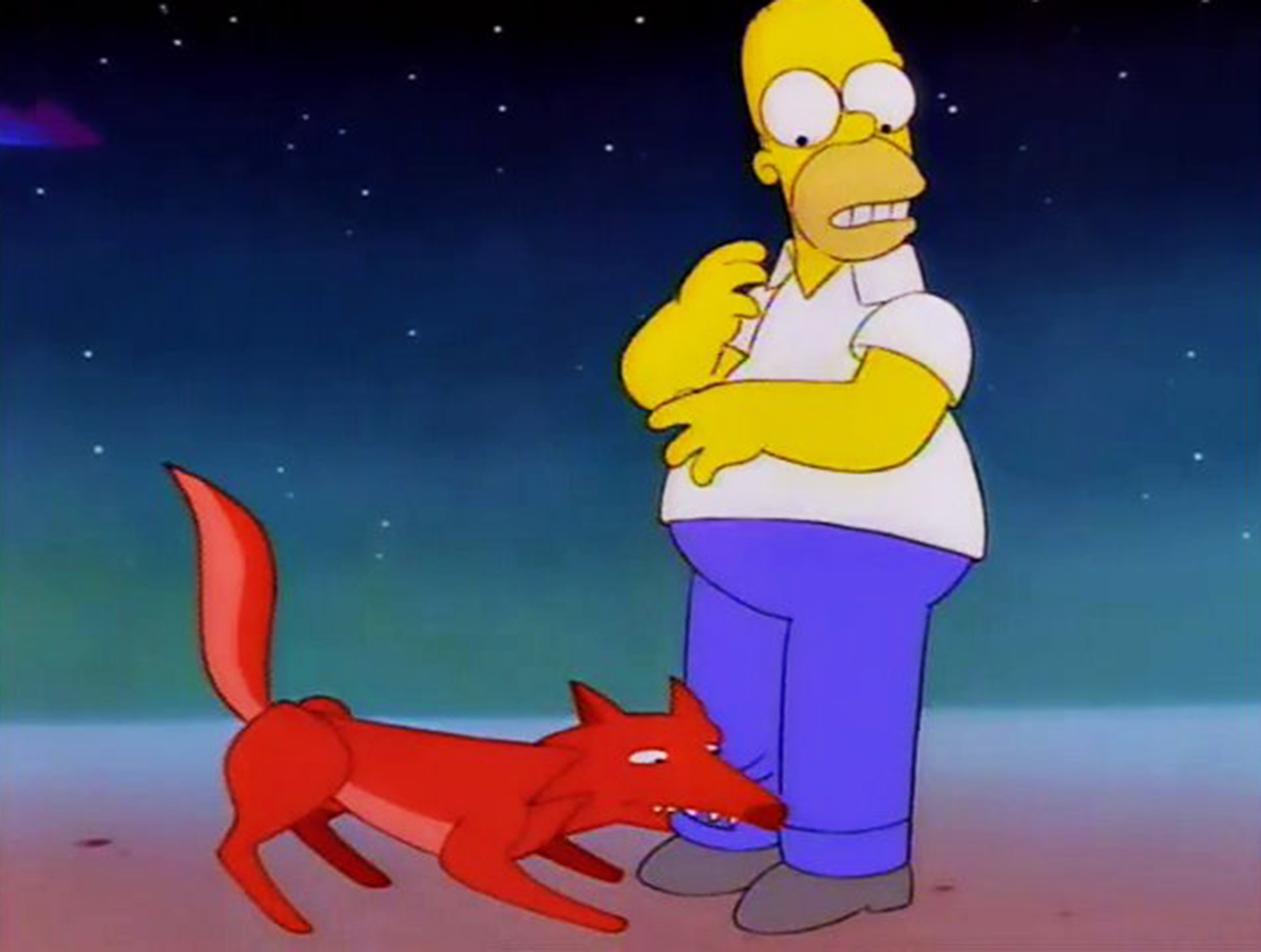 Johnny Cash: Cash notably guest starred as Homer’s Spirit Guide, the Space Coyote, who Homer meets in a Guatemalan pepper-fueled hallucination in the 1997 episode “El Viaje Misterioso de Nuestro Jomer (The Mysterious Voayage of Homer).”