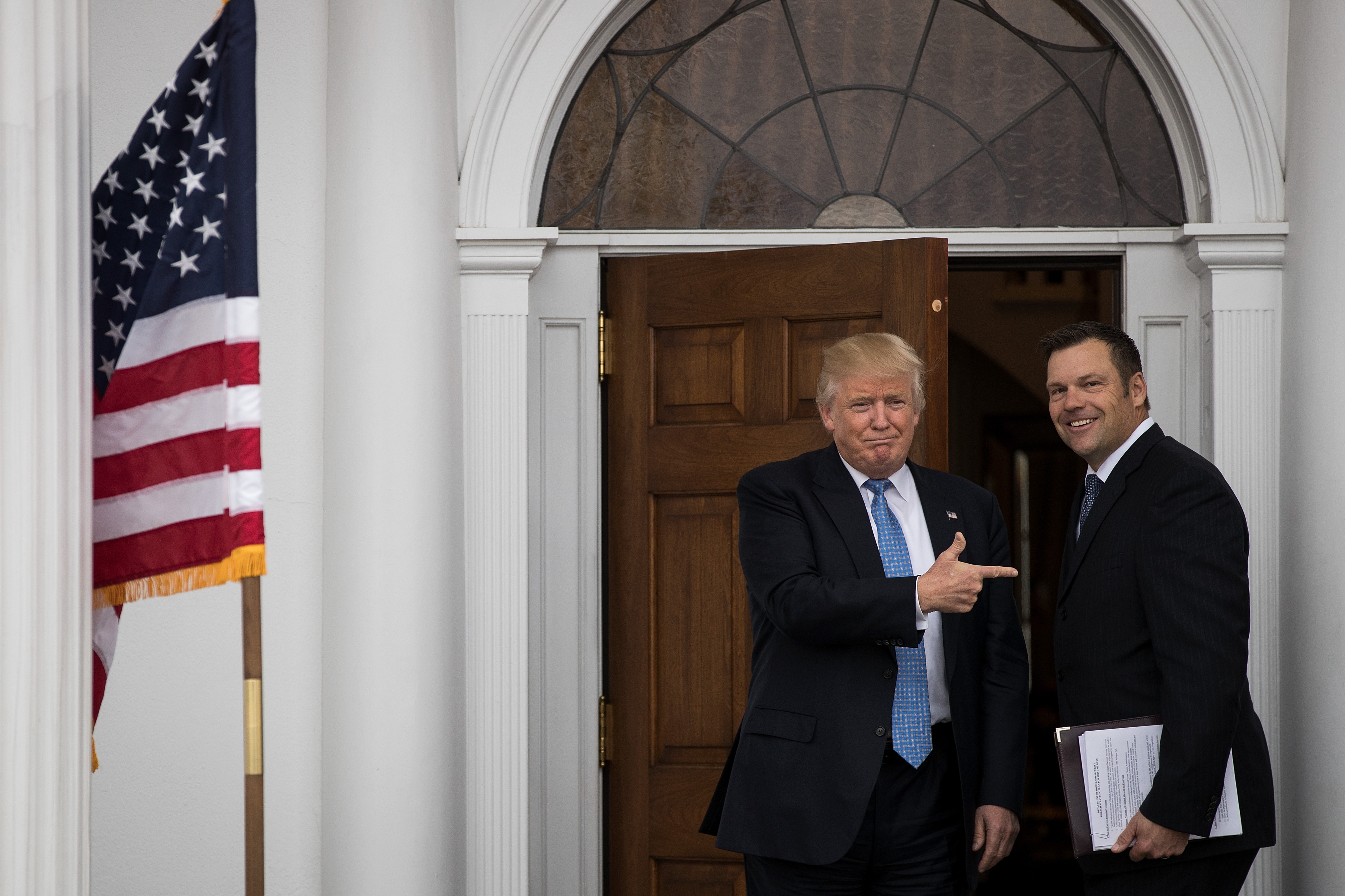 Kris Kobach Meets With Donald Trump During Presidential Transition
