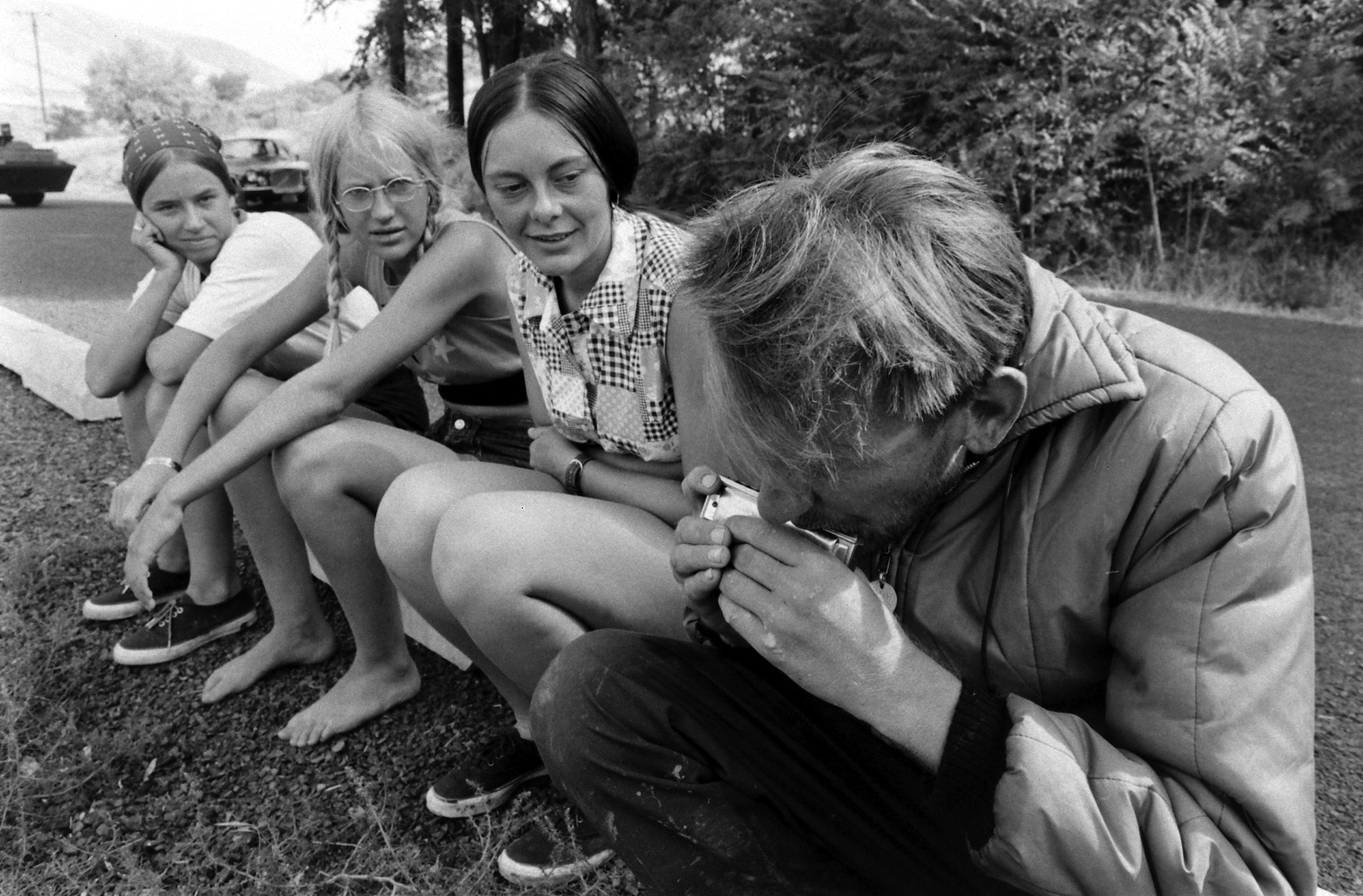 Mental patients camping in Oregon in 1972.
