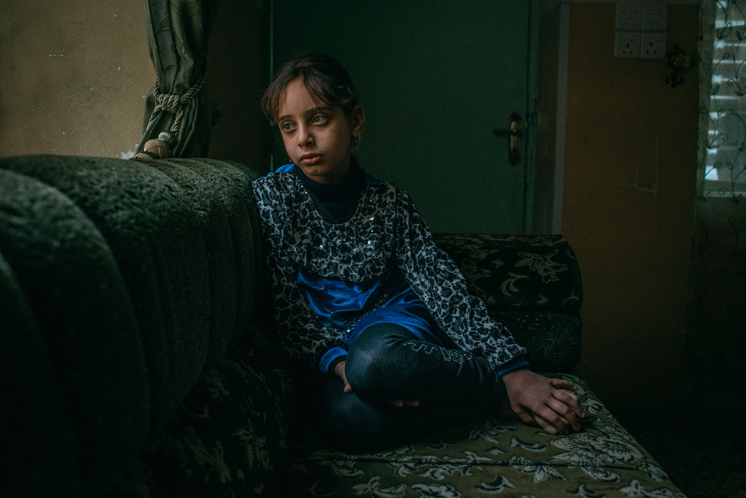 Farah el-Kelo, nine years old, lives with her extended family of dozens of people in a large house in the neighborhood of Mosul al-Jadida. After fleeing the fighting between Iraqi forces and Islamic State militants, some of the family moved in together. On April 1, she answered a few questions about her recent days in this war zone. Her most recent meal? “Yogurt, tahini and tea.” How does she fall asleep at night? “I sleep okay, but I used to sleep better before [the battle].” Her favorite toy? “A kitchen with pots and pans.” And what does she want to be when she’s older? “A doctor.”