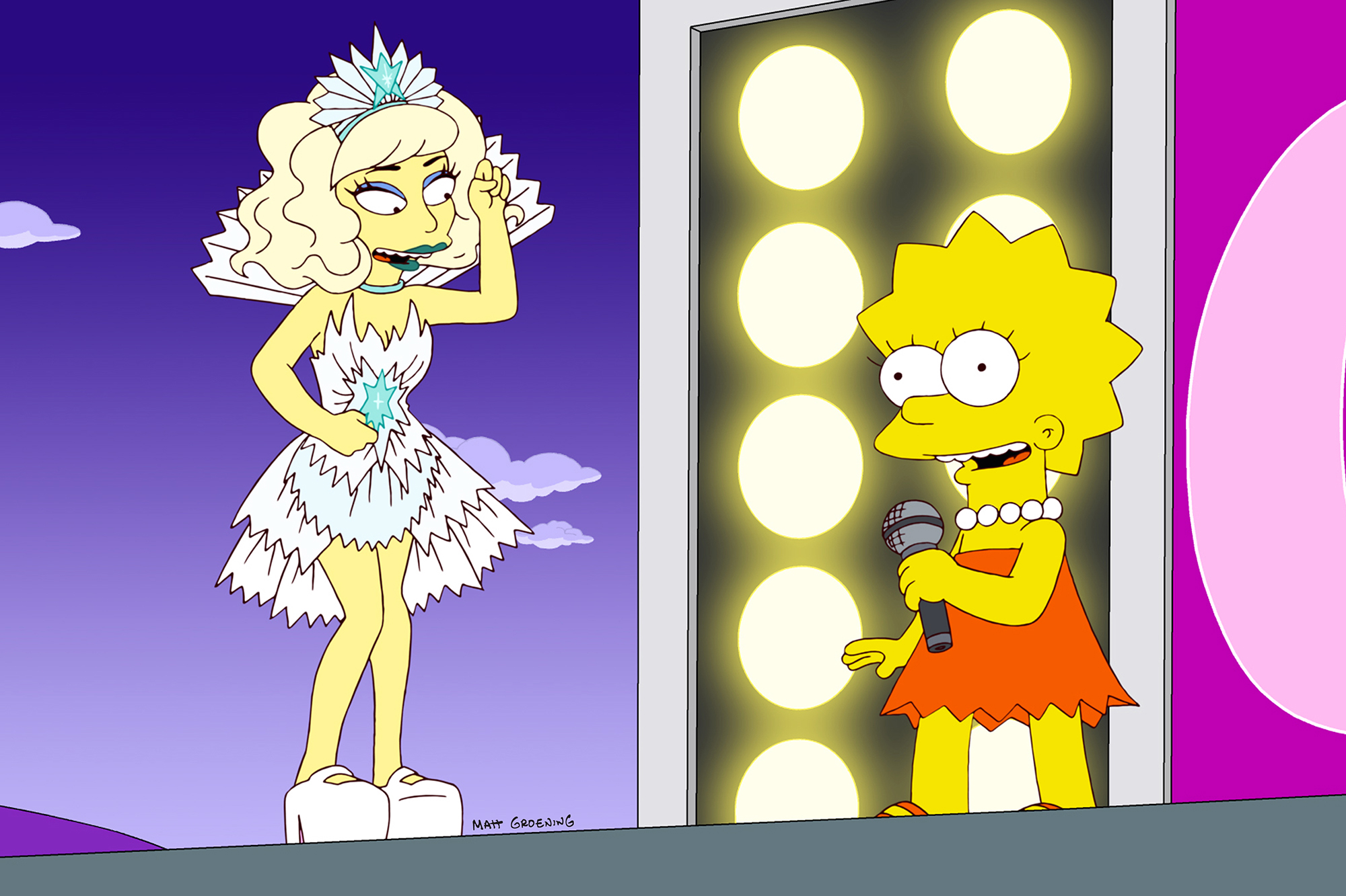 THE SIMPSONS: Lady Gaga (guest-voicing as herself) wants to help  Lisa realize that being herself is better than being like anyone else in the "Lisa Goes Gaga" season finale episode of THE SIMPSONS airing Sunday, May 20 (8:00-8:30 PM ET/PT) on FOX.  THE SIMPSONS ™ and © 2012 TCFFC ALL RIGHTS RESERVED.