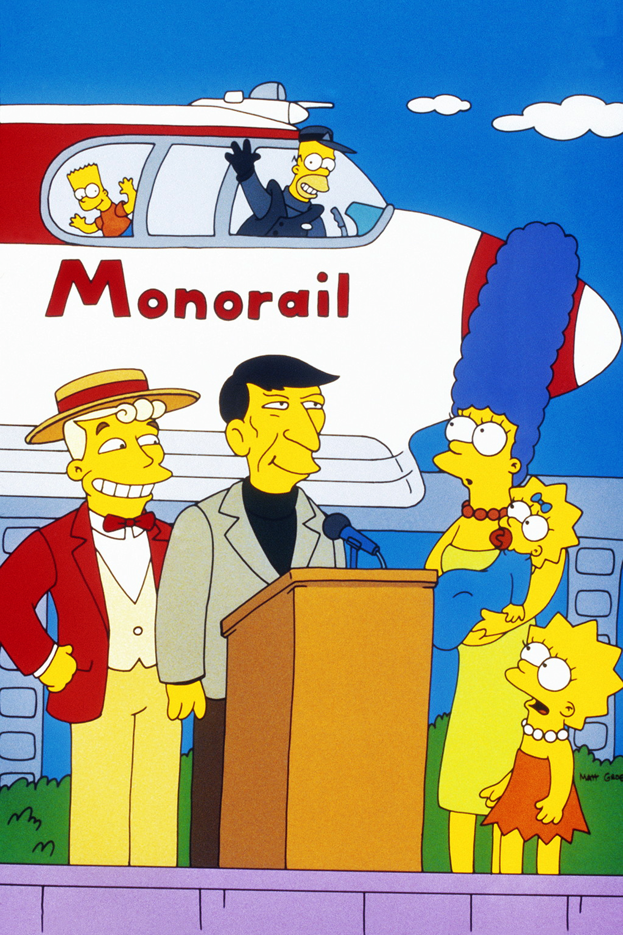 Leonard Nimoy: Leonard Nimoy made his first cameo as himself in the classic episode "Marge vs. the Monorail” in 1993. Nimoy comes to Springfield as a guest of honor for the maiden voyage of the town's fraudulent monorail. Nimoy also appeared in “The Springfield Files” in 1997 as himself. The 2015 episode “The Princess Guide” was dedicated to his memory.