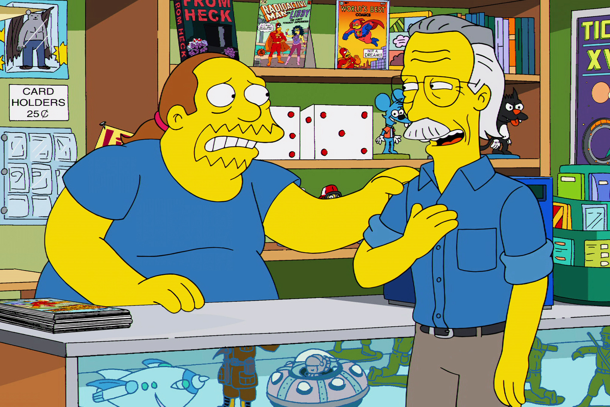 THE SIMPSONS: Stan Lee guest voices as himself in &quot;Married to the Blob&quot; episode of THE SIMPSONS airing Sunday, Jan. 12 (8:00-8:30 PM ET/PT) on FOX.  THE SIMPSONS &#x2122; and &#xa9; 2014 TCFFC ALL RIGHTS RESERVED.
