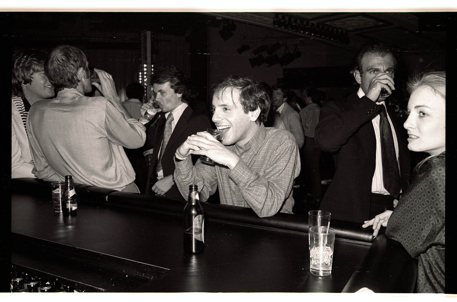 Steve Rubell, an owner of the club, at Studio 54, photographed by Gene Spatz.