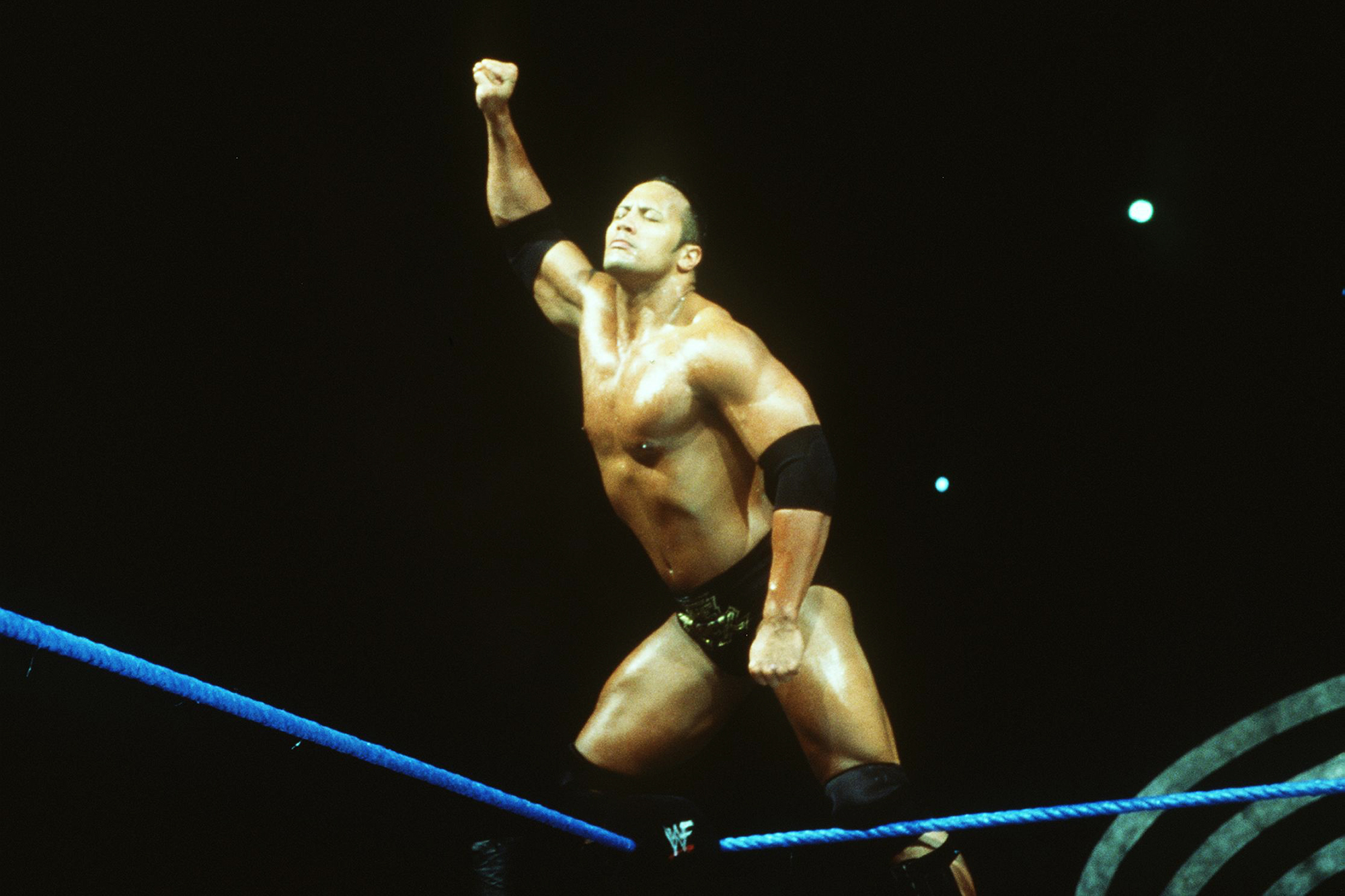 The Rock during his WWF days in Los Angeles, on June 12, 2000.