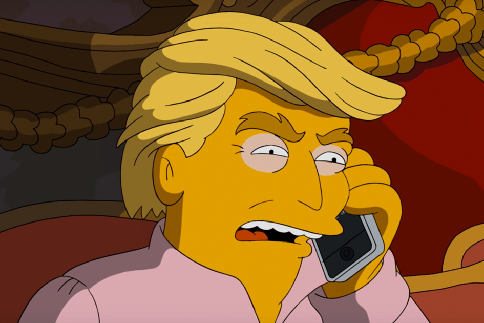 "The Simpsons" imagines what President Donald Trump's first 100 days in office were like. (Courtesy of FOX)